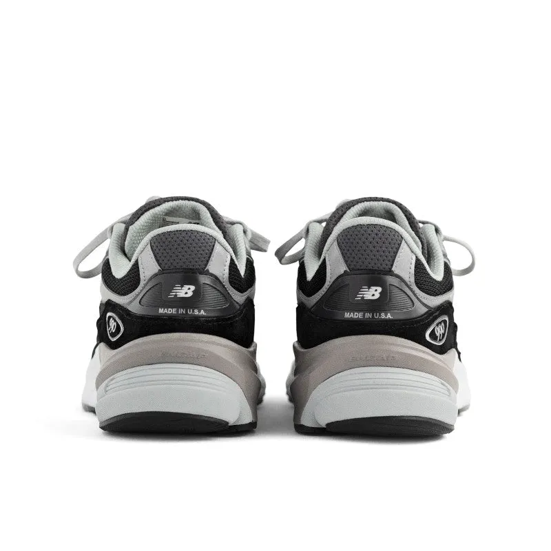 foot - power running shoes 990v6 - Black with White - Men's