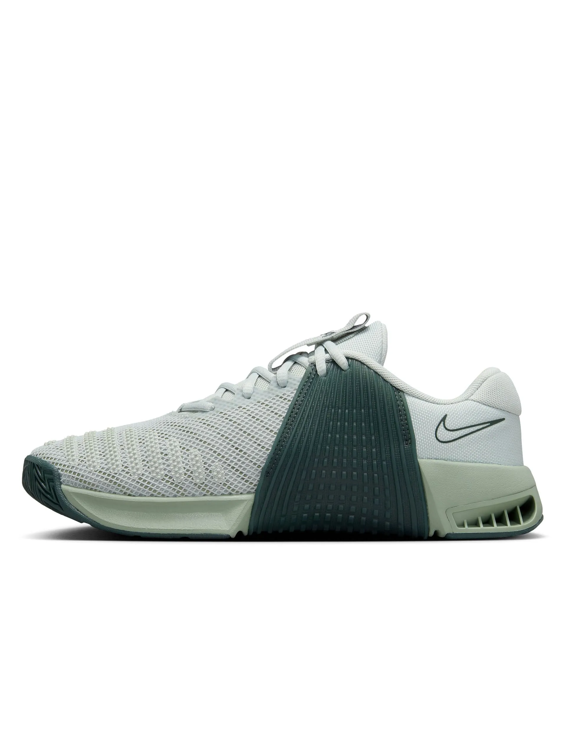 Vertical Flex Channel Road Tested Metcon 9 Shoes - Light Silver/Vintage Green/Jade Horizon