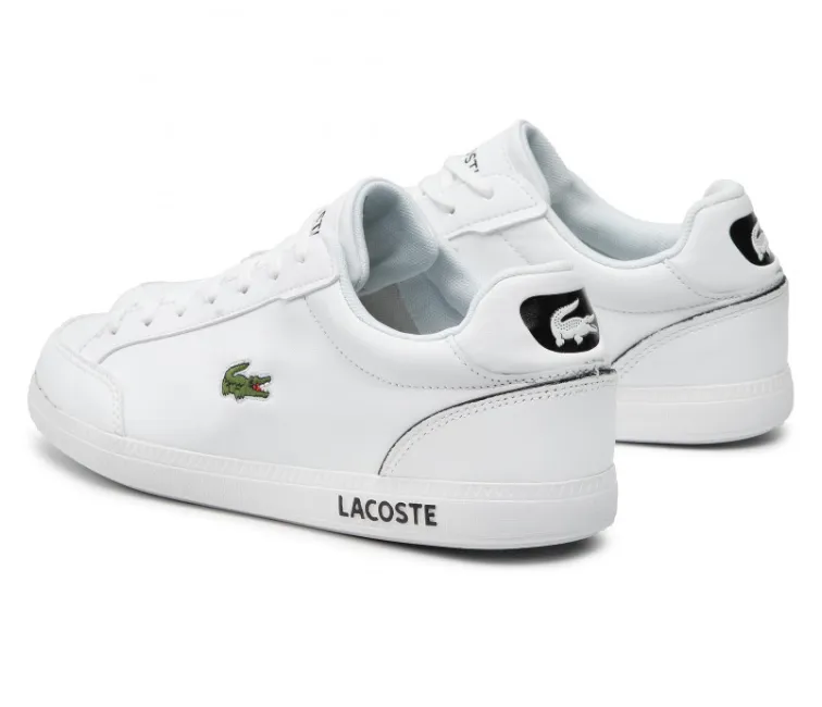 Wear-Ready Shoes Daily Motion Men's Lacoste Graduate Cap 0121 SMA (White/Black)