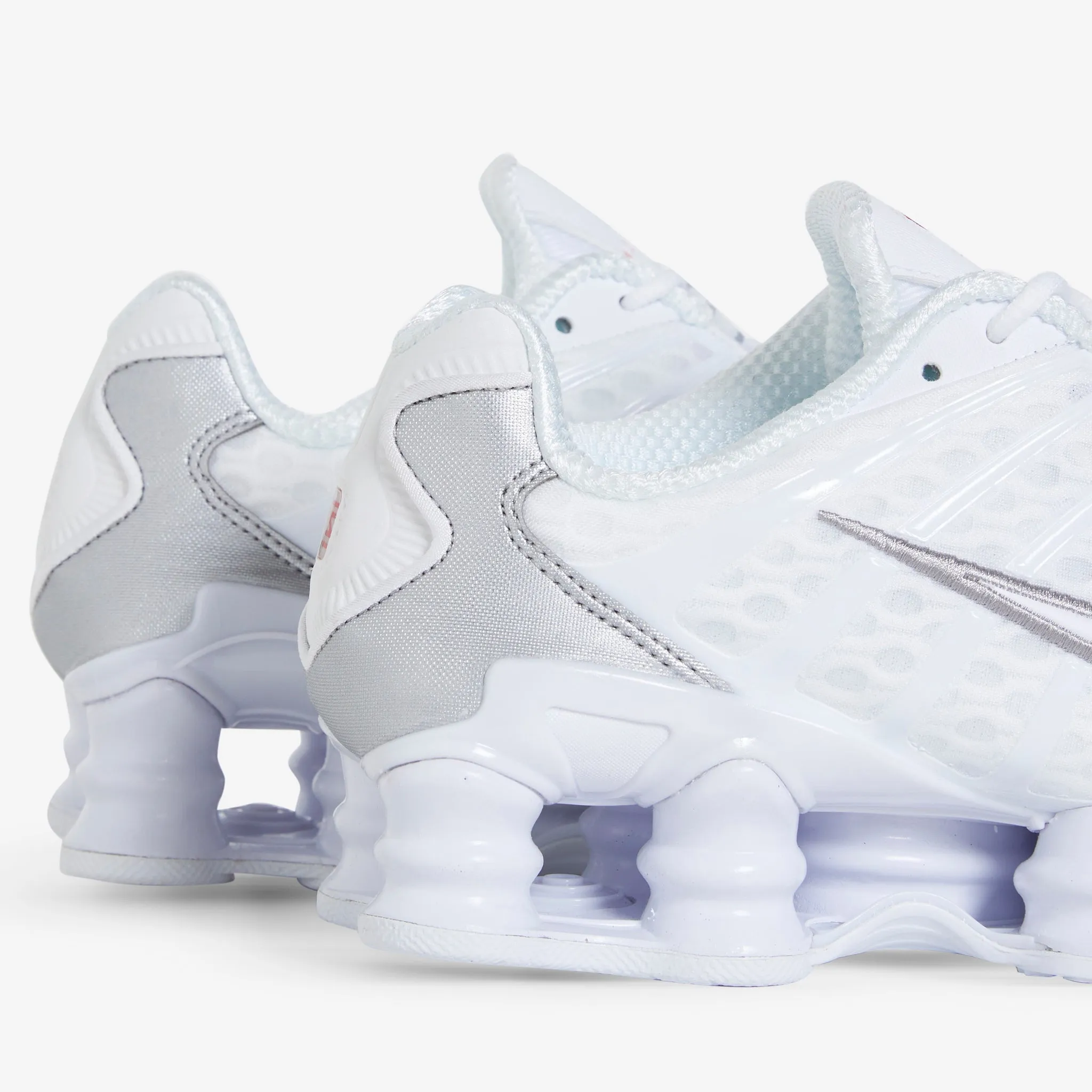 Women's Shox TL White | White | Metallic Silver | Max Orange Minimalist Look Zero Stress