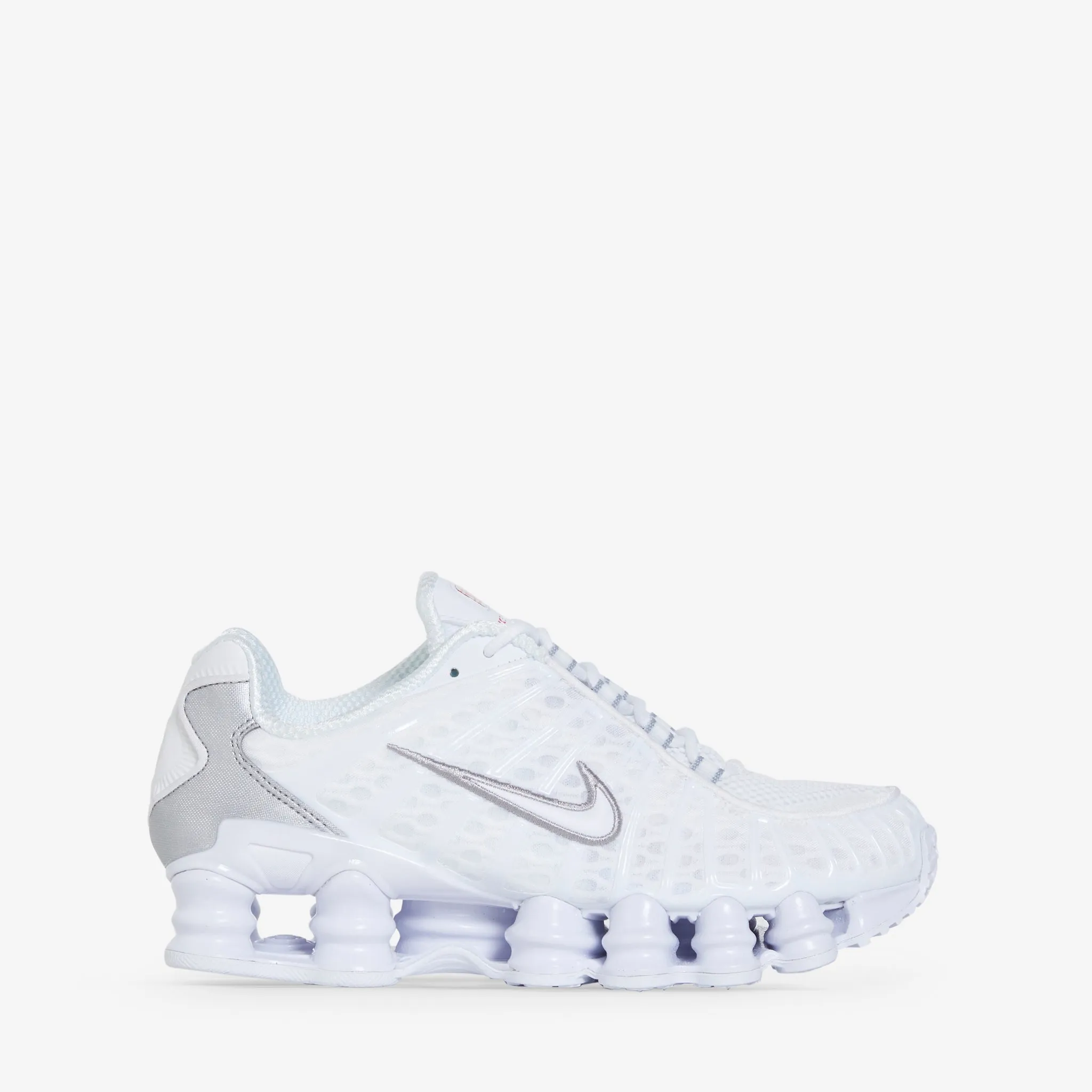 Women's Shox TL White | White | Metallic Silver | Max Orange Soft Material Breathable Comfort