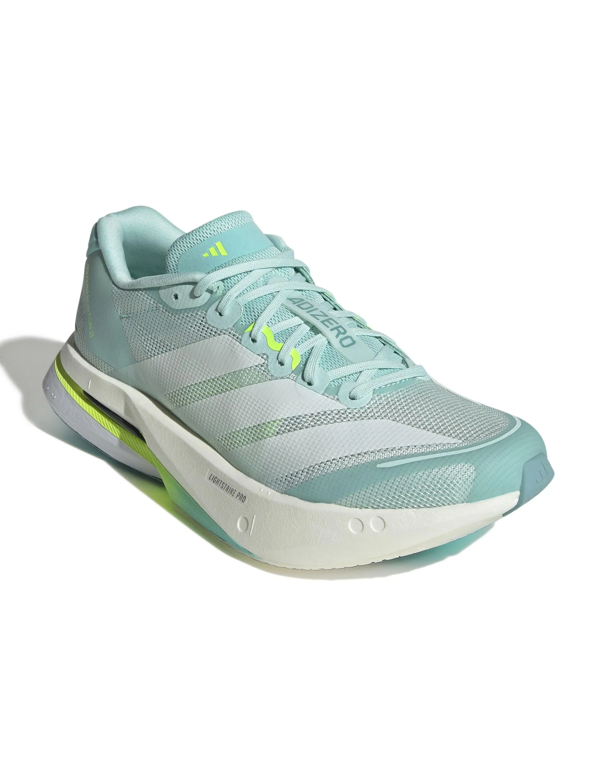 suitable for beginners Adizero Boston 13 Shoes - Semi Flash Aqua/Zero Metallic/Lucid Lemon