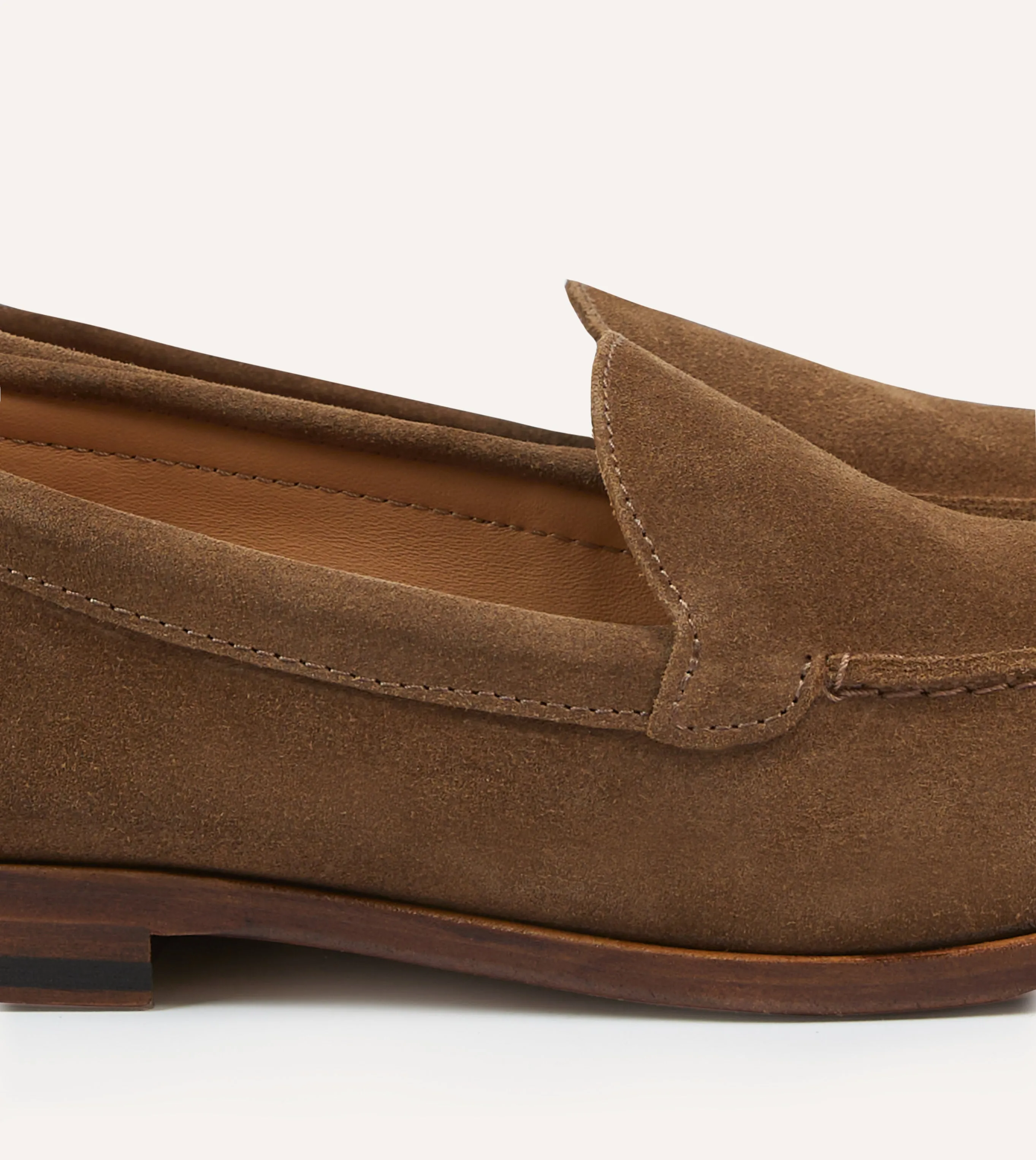 Breathable Light Brown Suede Henri Summer Loafer