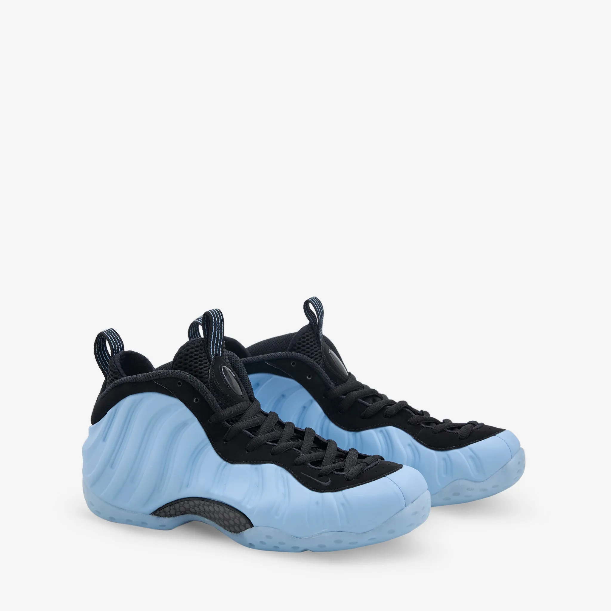 Guide Step shoe style Air Foamposite One Psychic Blue | Black