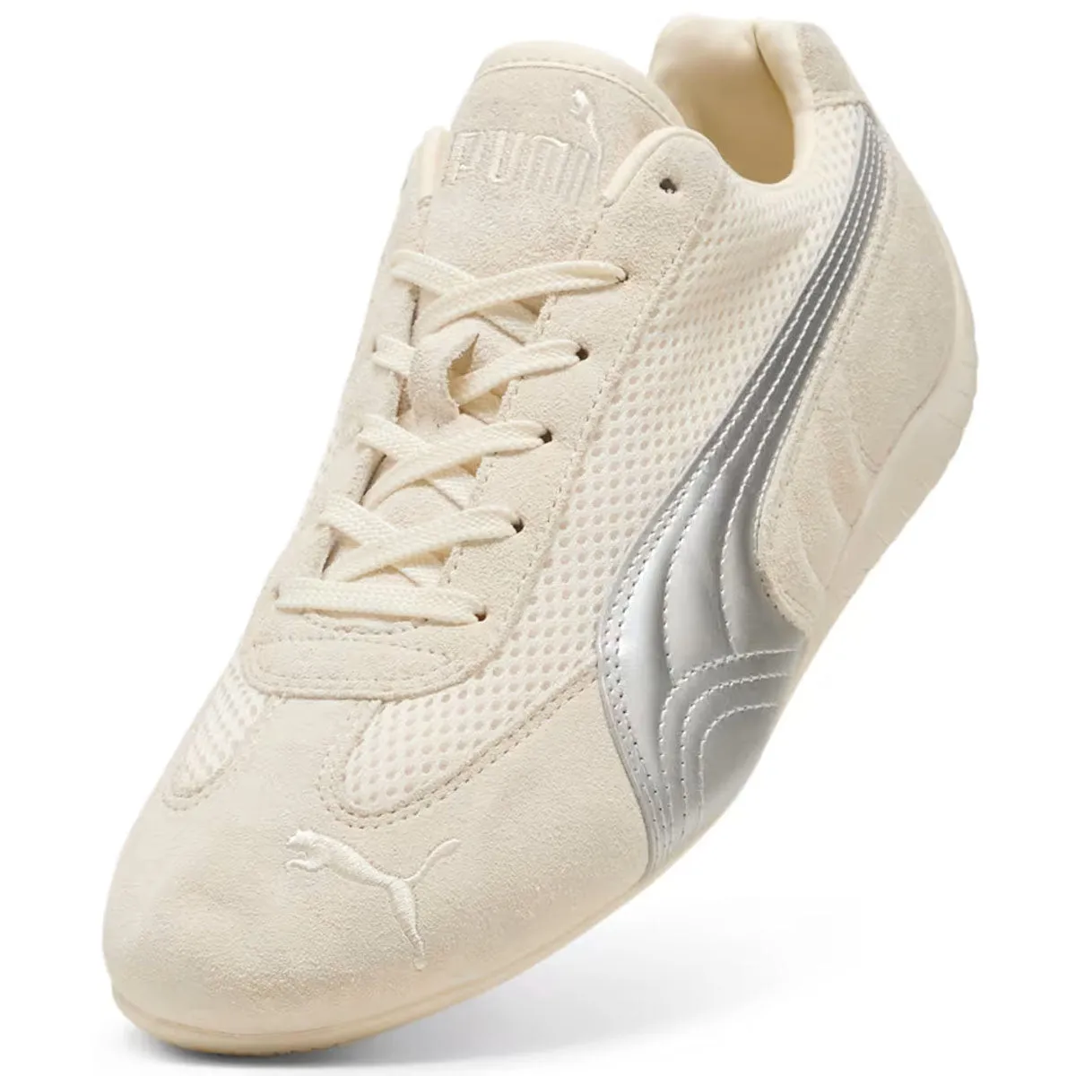 Bright tone Ventilated Mesh Travel Enthusiasts Speedcat Premium 'Frosted Ivory Matte Silver'