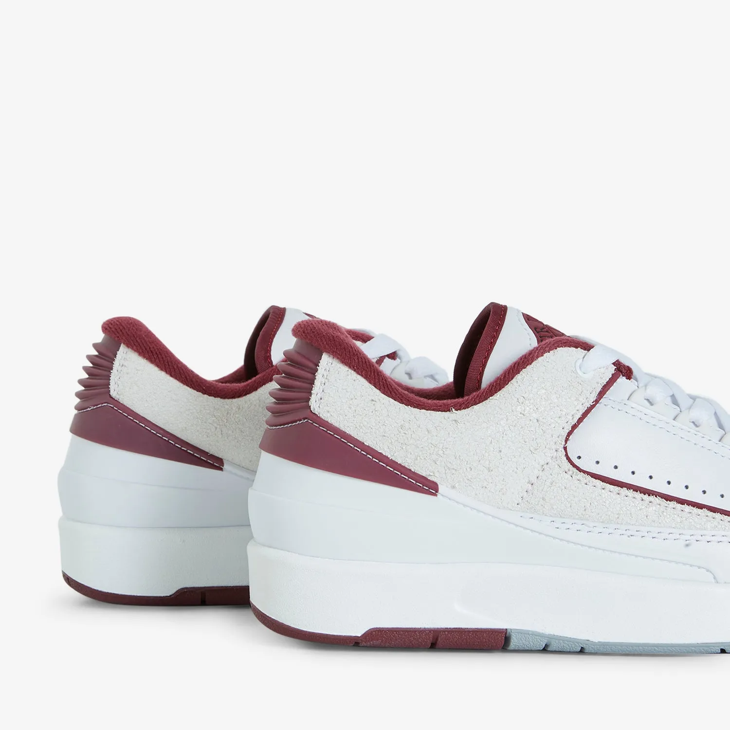 Air Jordan 2 Retro Low White | Cherrywood Red | Lt Steel Grey Memory Foam Lining