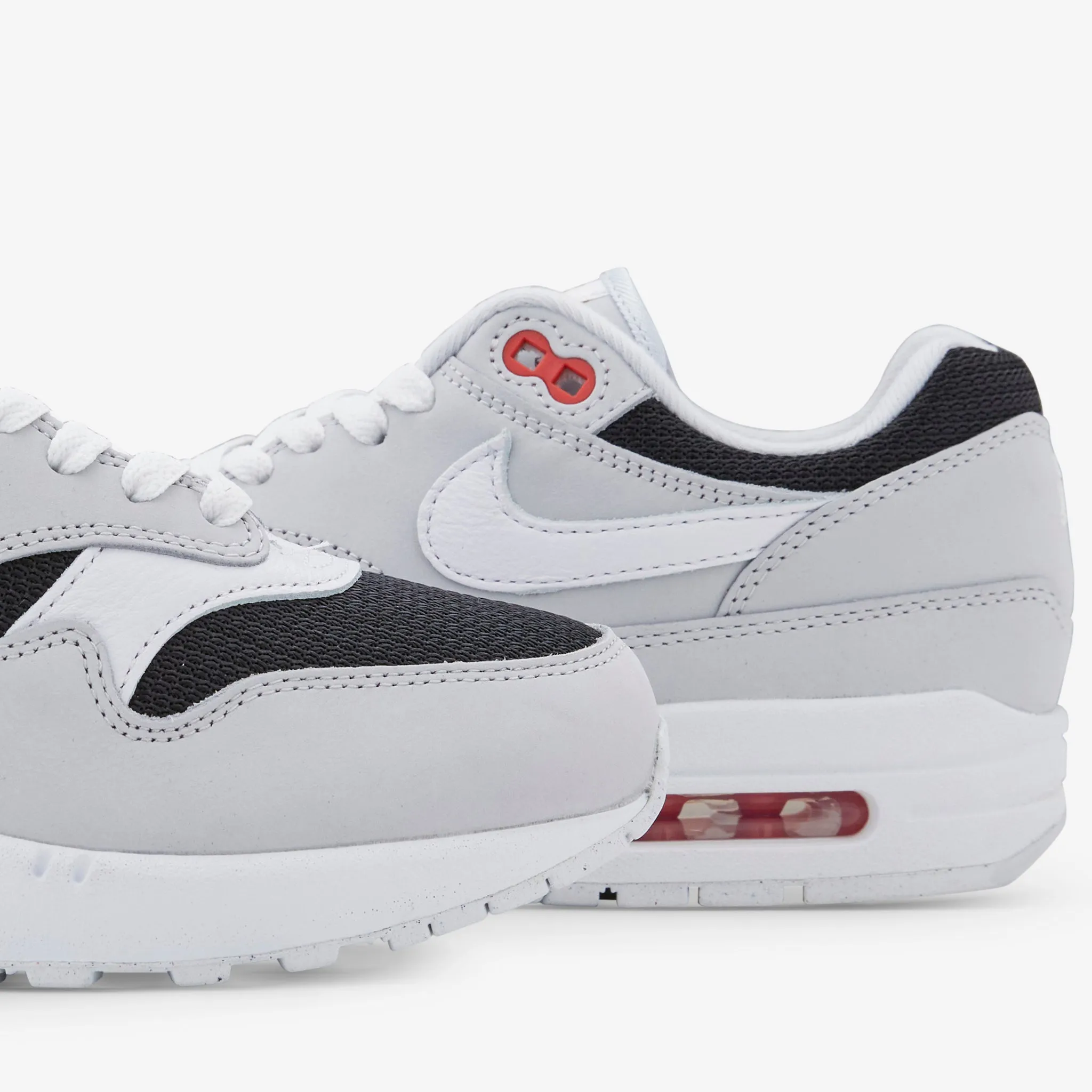 Style Flow Air Max 1 PRM Pure Platinum | White | Black | Sport Red