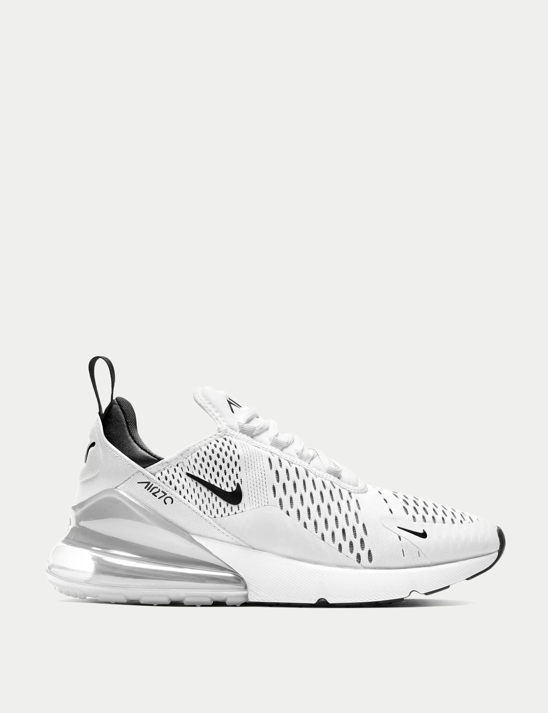 Air Max 270 Shoes - White/Black Abrasion Resistant Materials