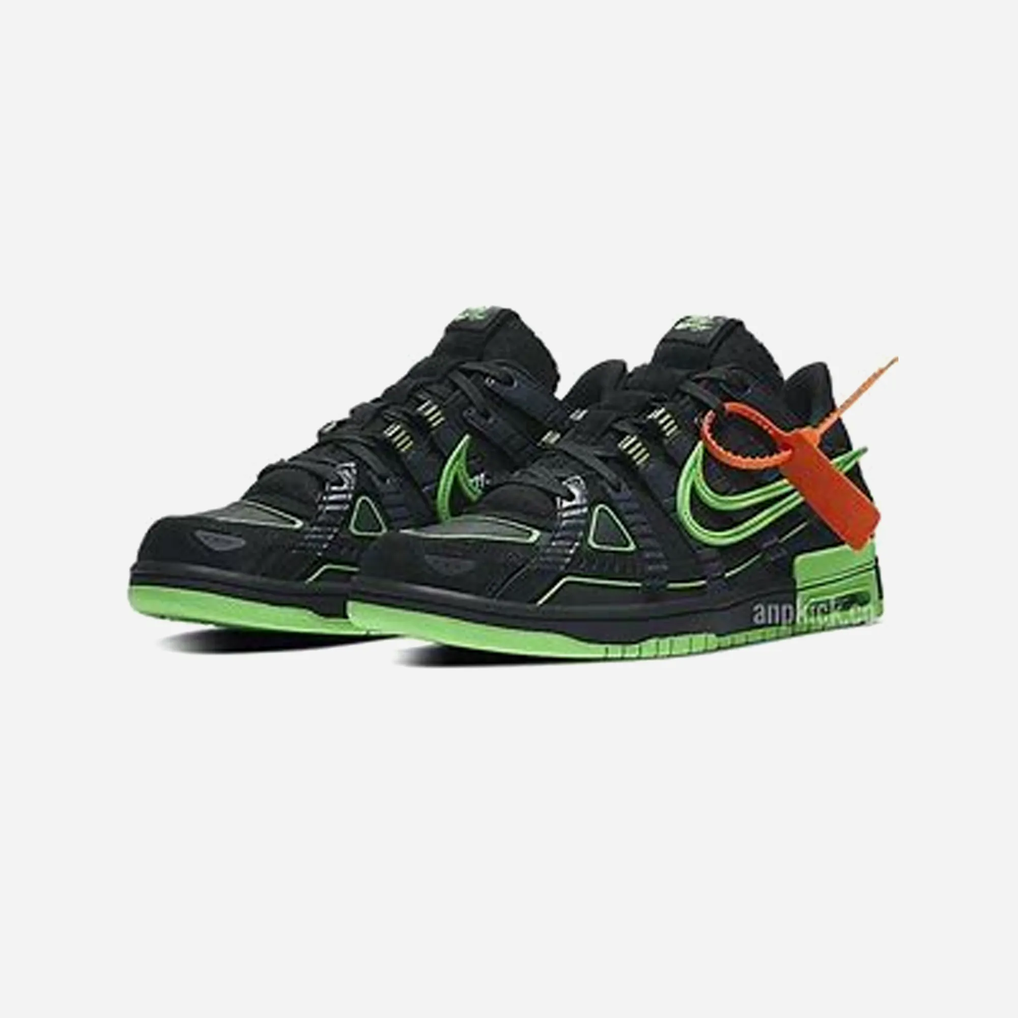 Slip On Elastic Gusset Enhanced Mobility AIR RUBBER DUNK OFF-WHITE GREEN STRIKE
