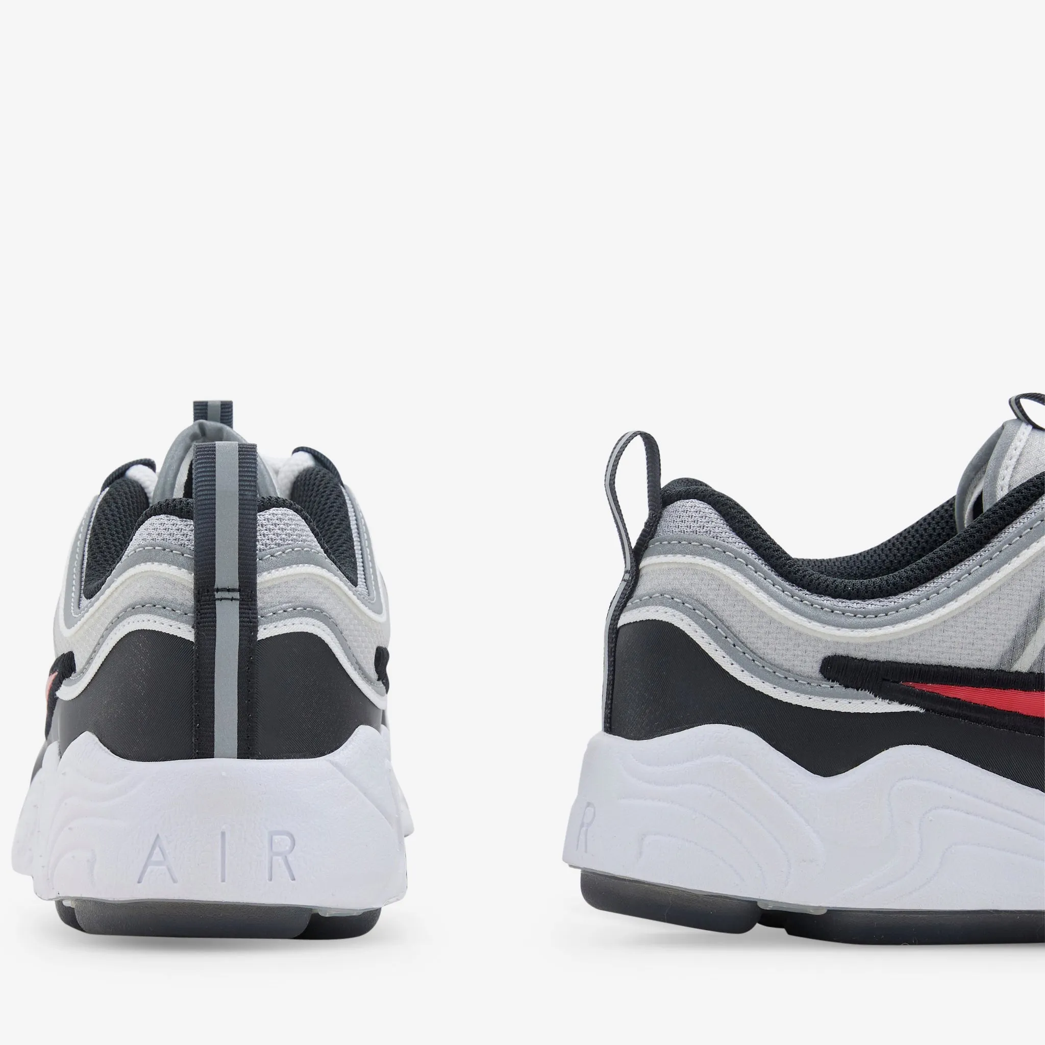 Air Zoom Spiridon Metallic Silver | Sport Red | Black | White Motion Balance