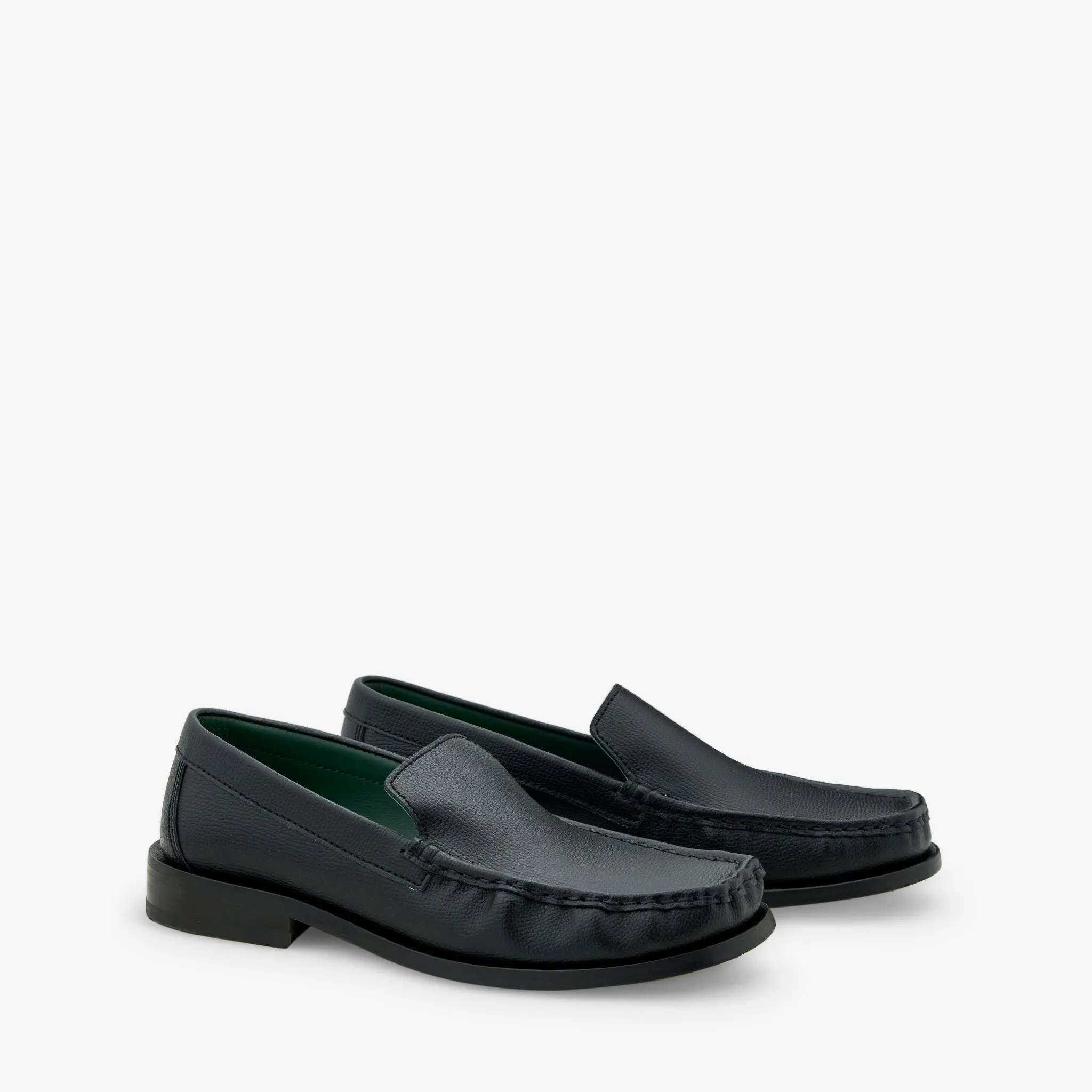 Hold Hike Simple Layers Michel Mocassin Black Grain Leather