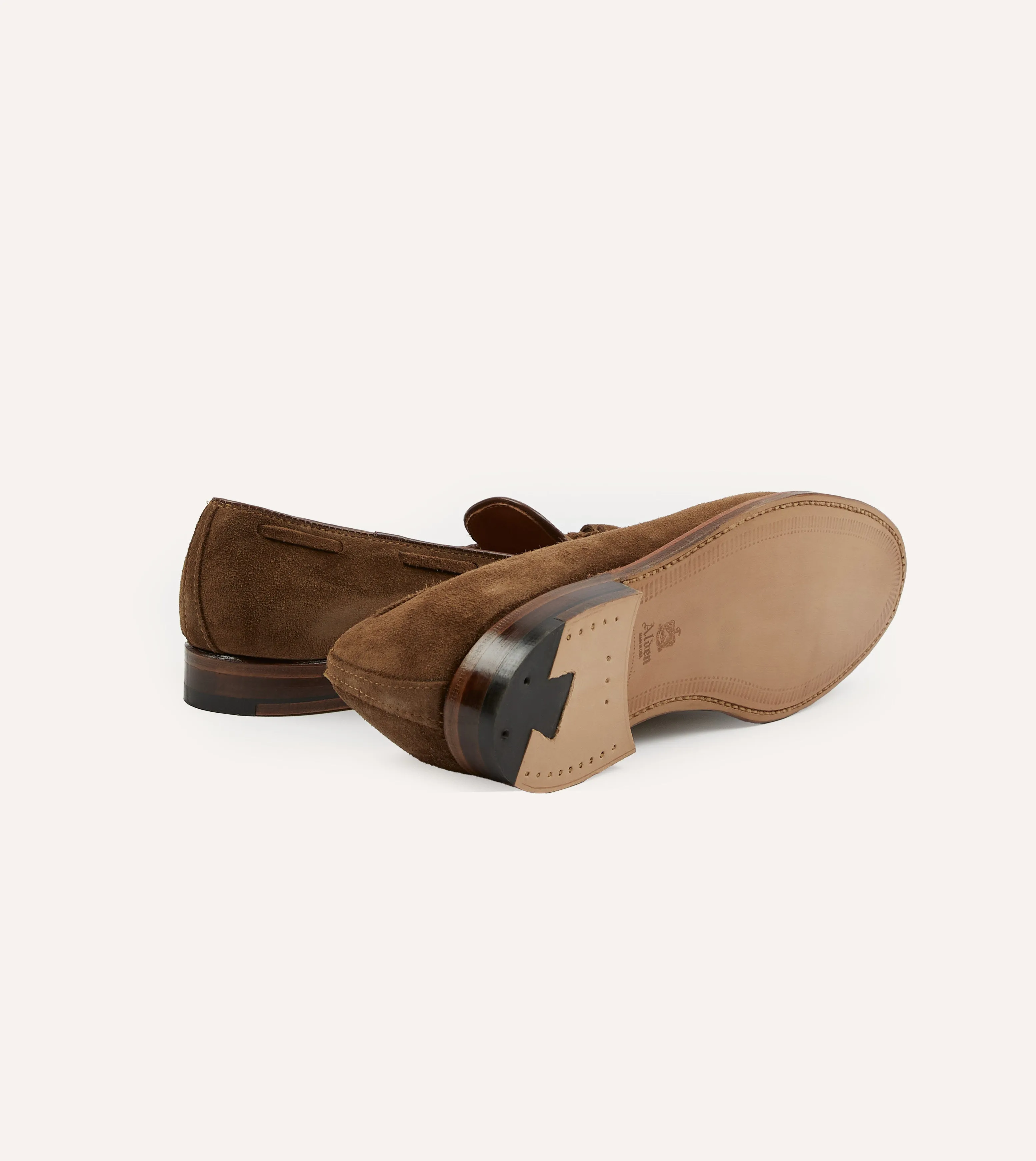 Alden Snuff Suede Tassel Loafer Shock-absorbent