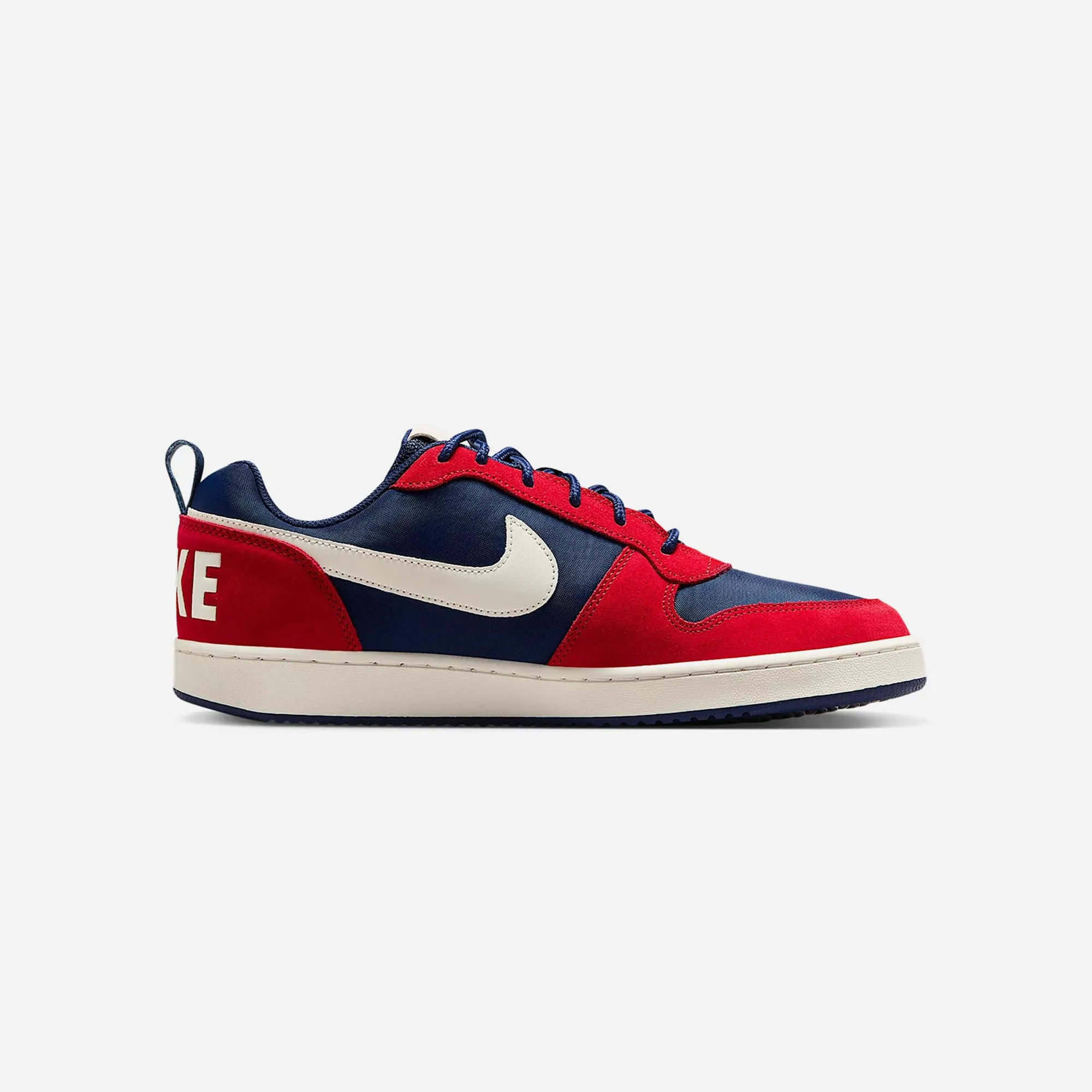 Move Natural Eco Friendly Construction Nike Court Borough Low Premium Sneaker Navy Red