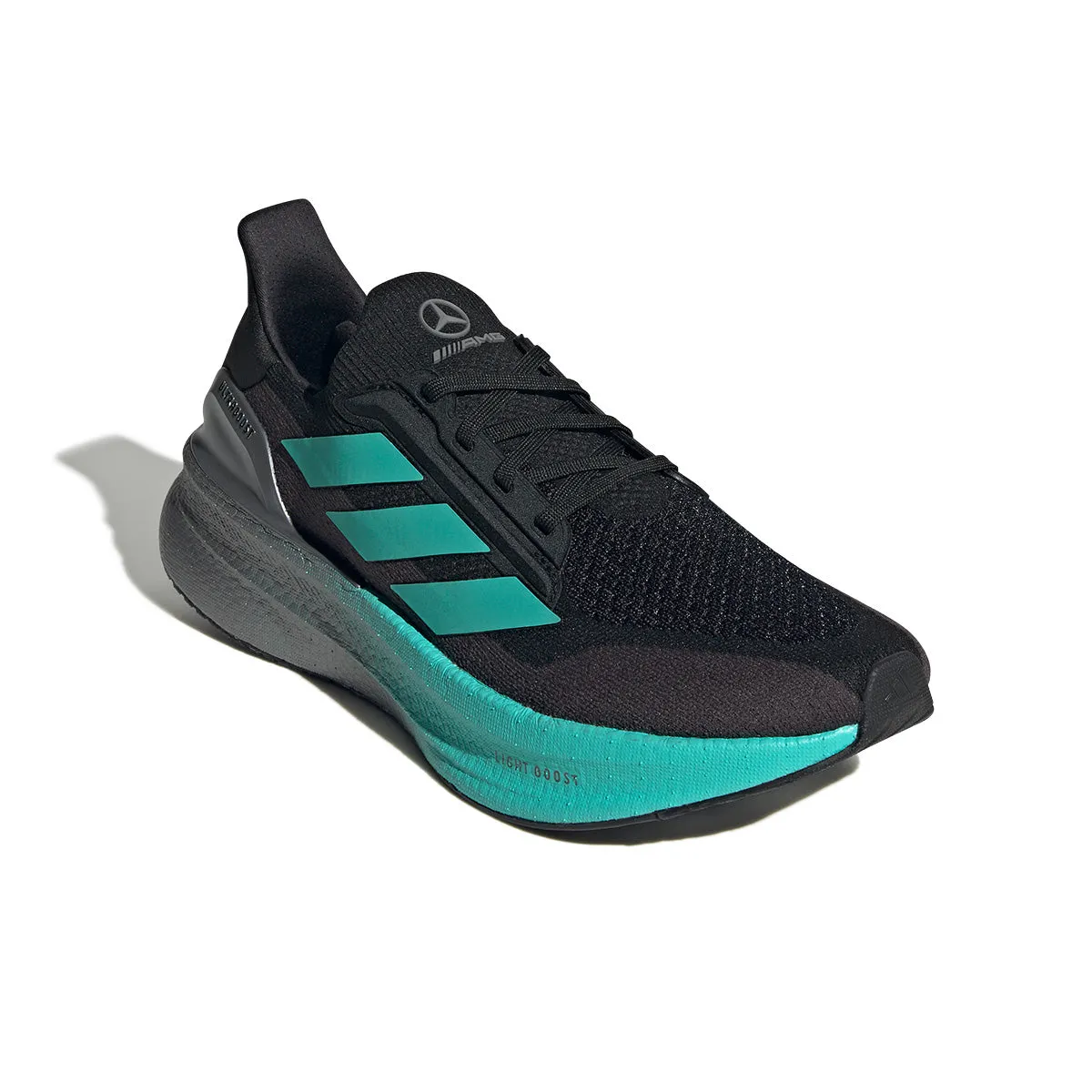   Mercedes AMG Petronas F1 Team Wmns Ultraboost 5X 'Core Black Semi Mint Rush' Stage Glow