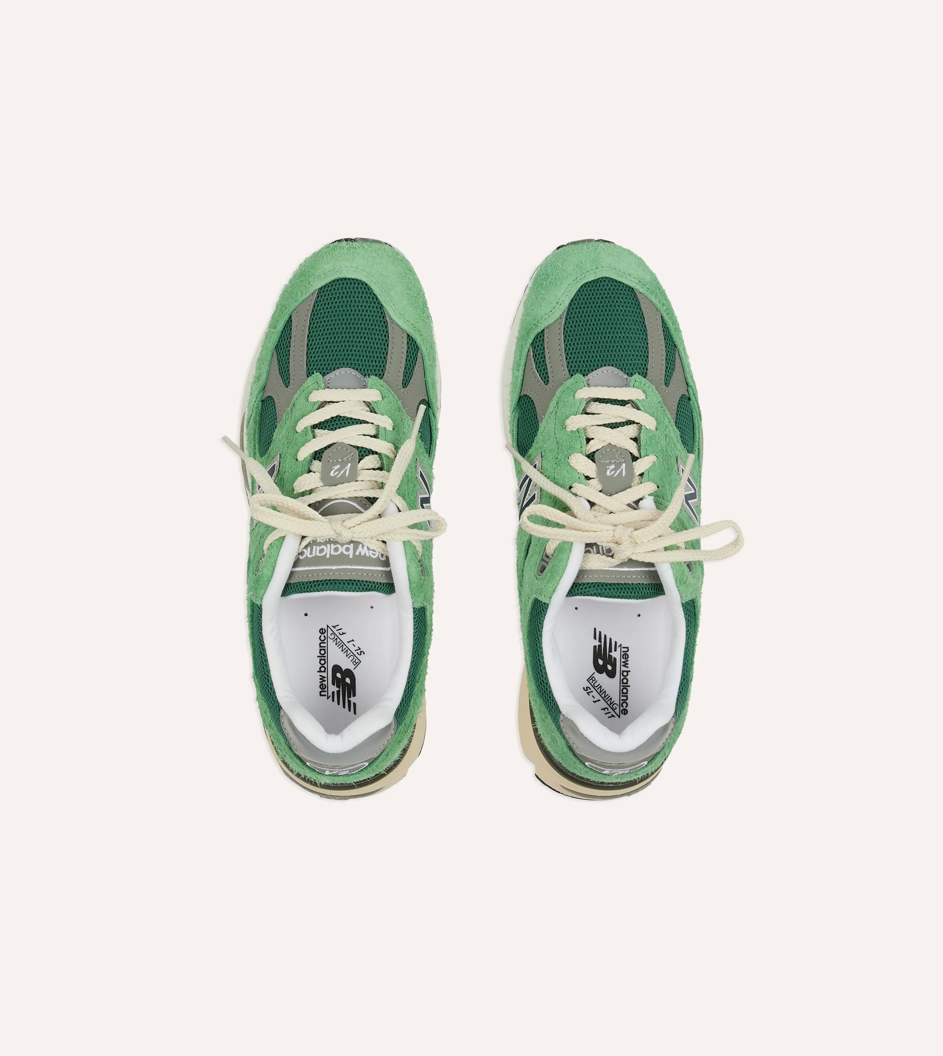 New Balance Green 'Grounded Pastels' Made in UK 991v2 Trainers buckle least stylish