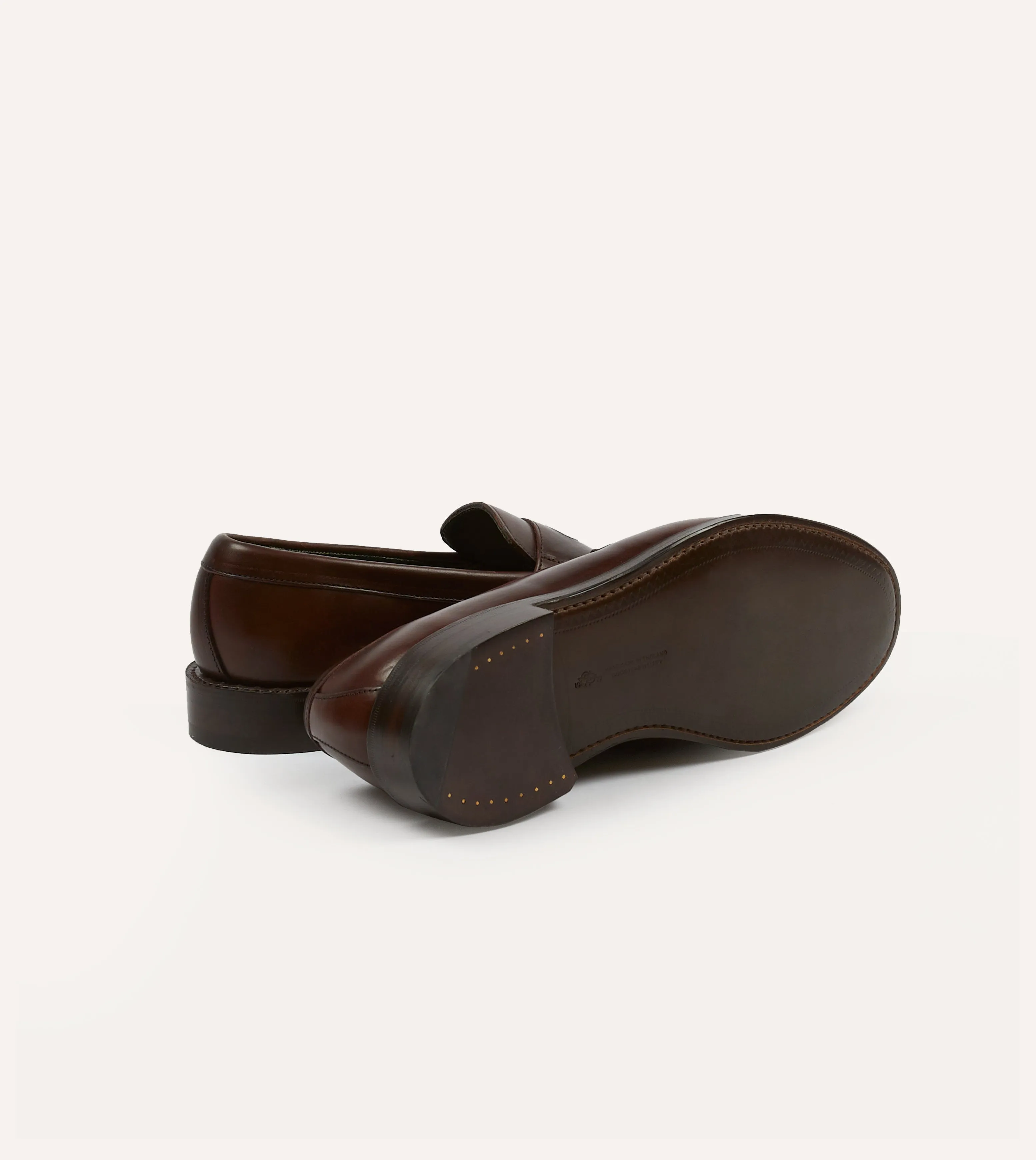 Office Flexible stability Brown Leather Charles Goodyear Welted Penny Loafer