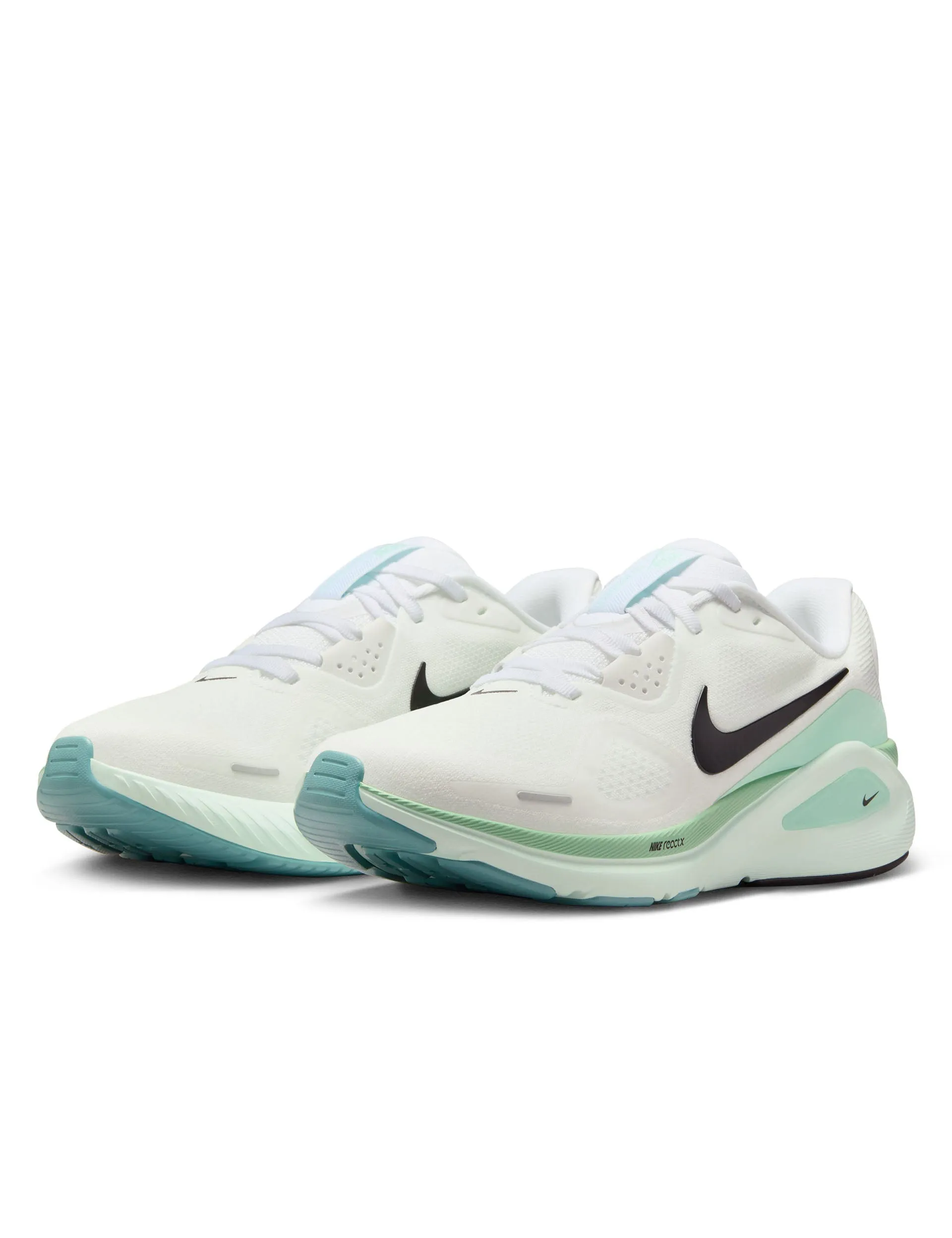 Runners with High Arches Structure 26 Shoes - White/Black/Barely Green/Mint Foam