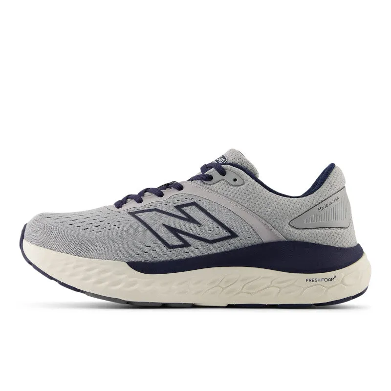 hand - washable running shoes for senior men Fresh Foam X 1540v4 - Aluminum Grey with NB Navy - Men's