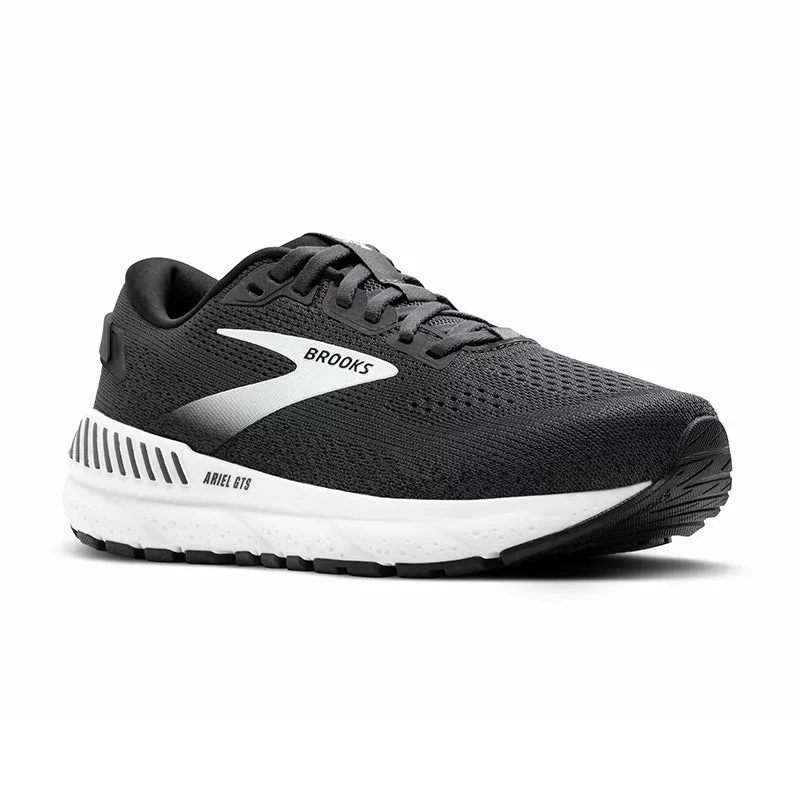 Women's Ariel GTS 24 (WIDE) Ebony/Black/White removable insole running shoes