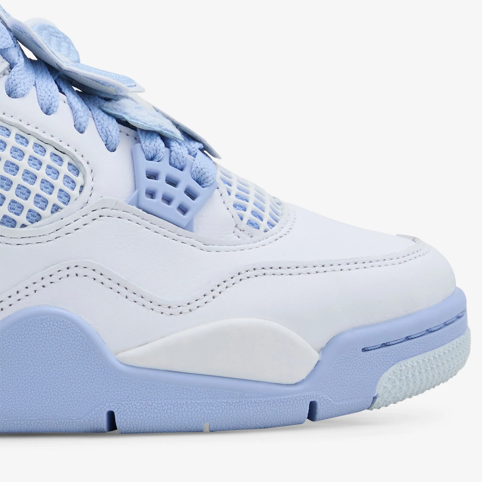 Durable Construction Women's Air Jordan 4 Retro 'Aluminium' White | Aluminium | Blue Tint | Oil Green