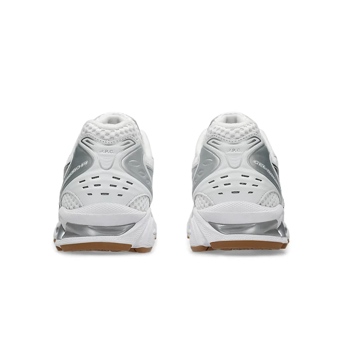   A.P.C. GEL-Kayano 14 'White Pure Silver' Dad Style heel cup