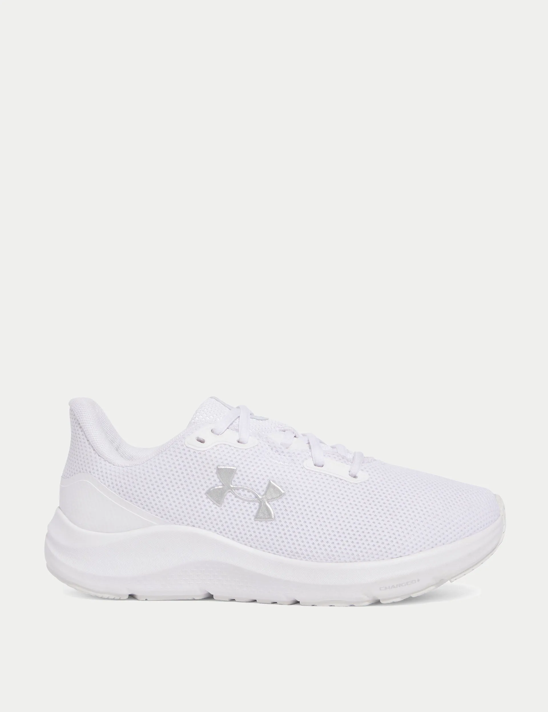 Endurance training single - density midsole shoes Pursuit 4 Running Shoes - White/Metallic Silver