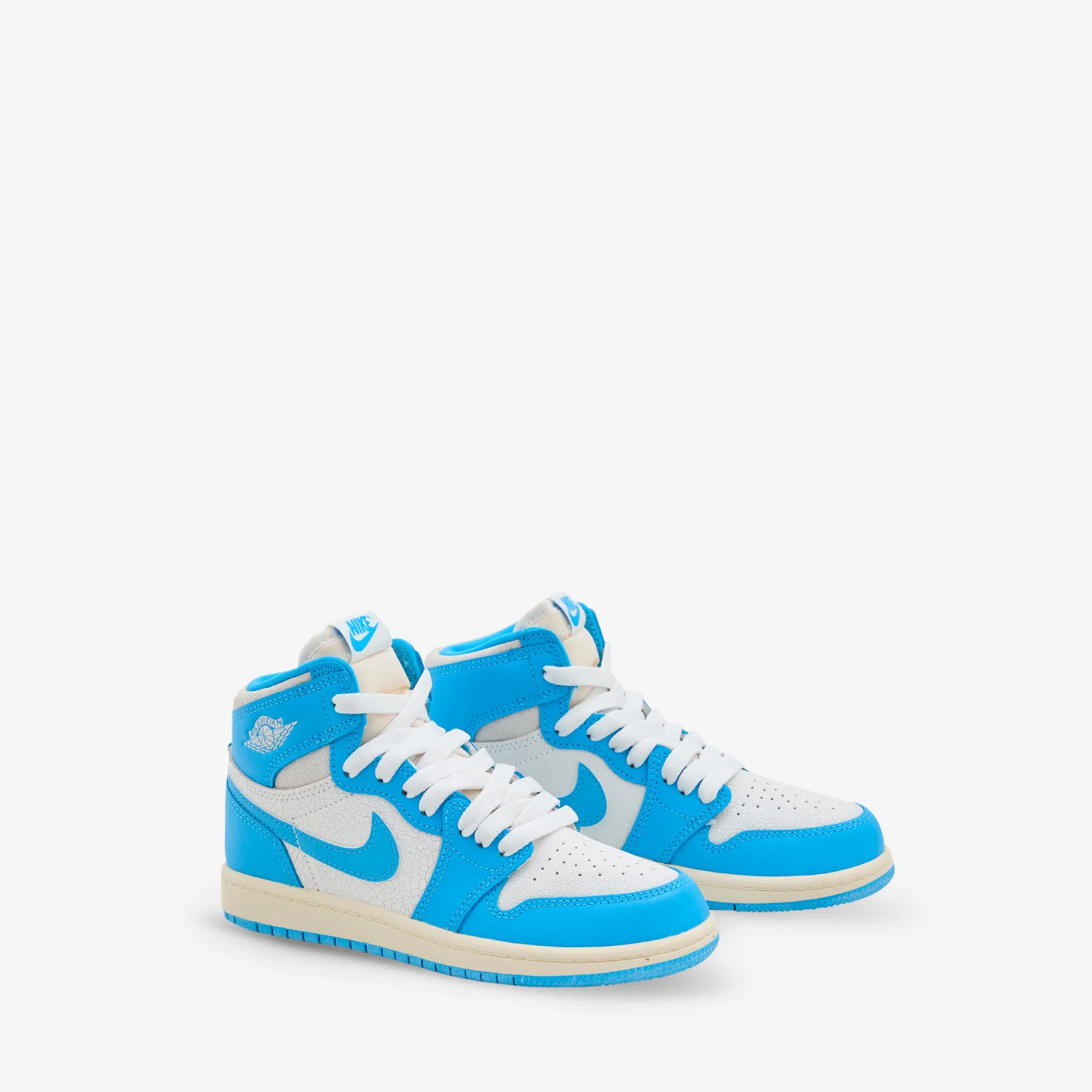 Pre-School Air Jordan 1 Retro High OG 'UNC Reimagined' Dark Powder Blue | Dark Powder Blue | Sail Slip Resistant
