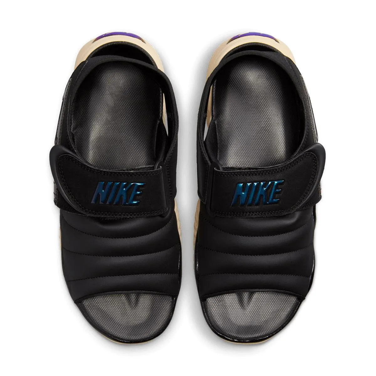 Wmns Air Adjust Force Sandal 'Black Vivid Purple' High Arch Style Pop