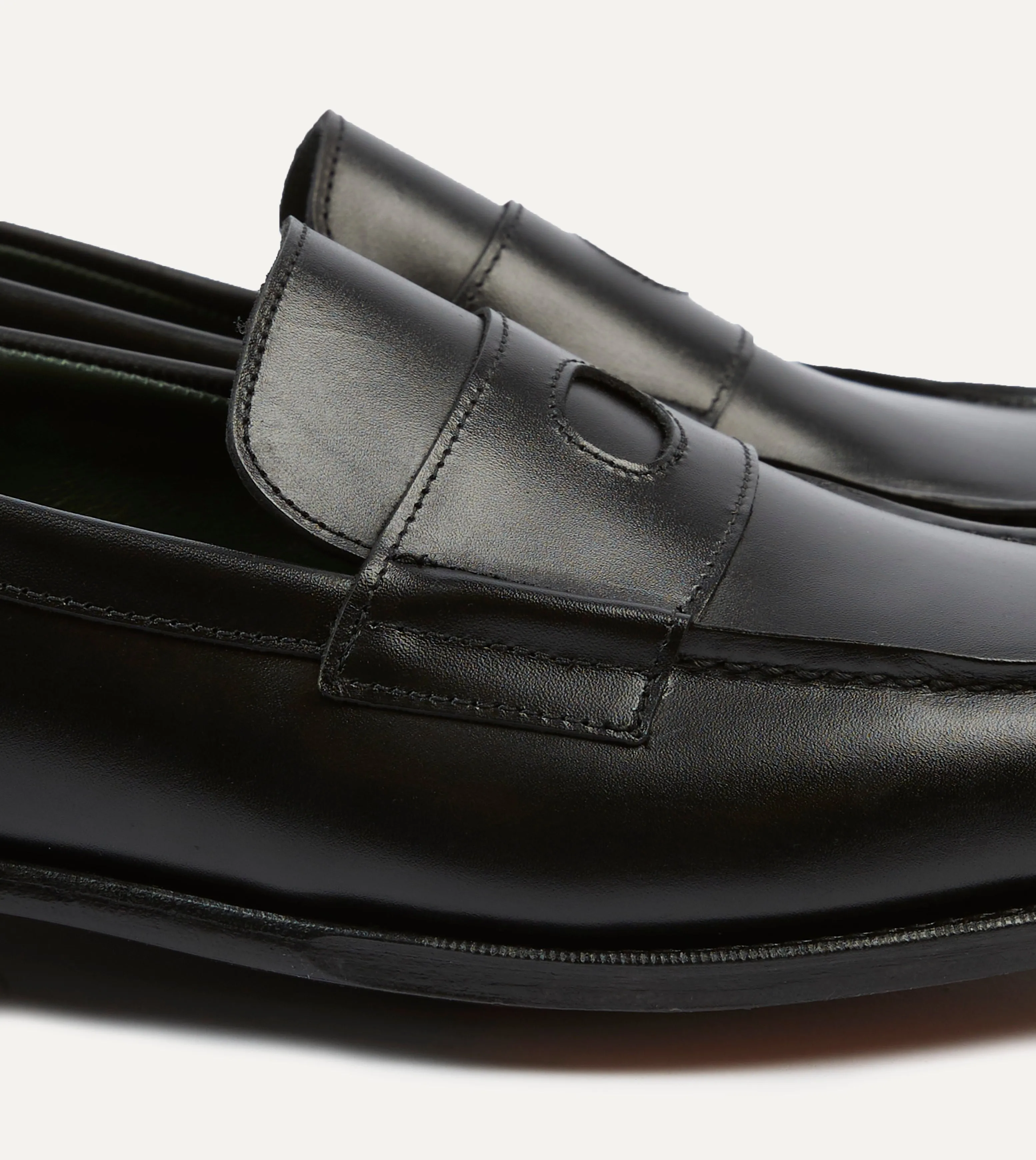 Black Calf Leather Charles Mk II Goodyear Welted Penny Loafer Best speed - promotion - level