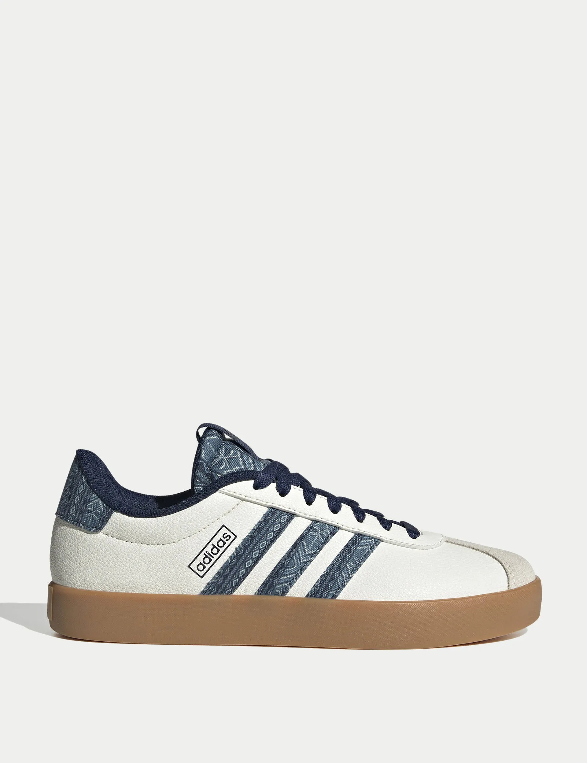 Flexible Use Refined Edge VL Court 3.0 Shoes - Off White/Night Indigo/Gum10
