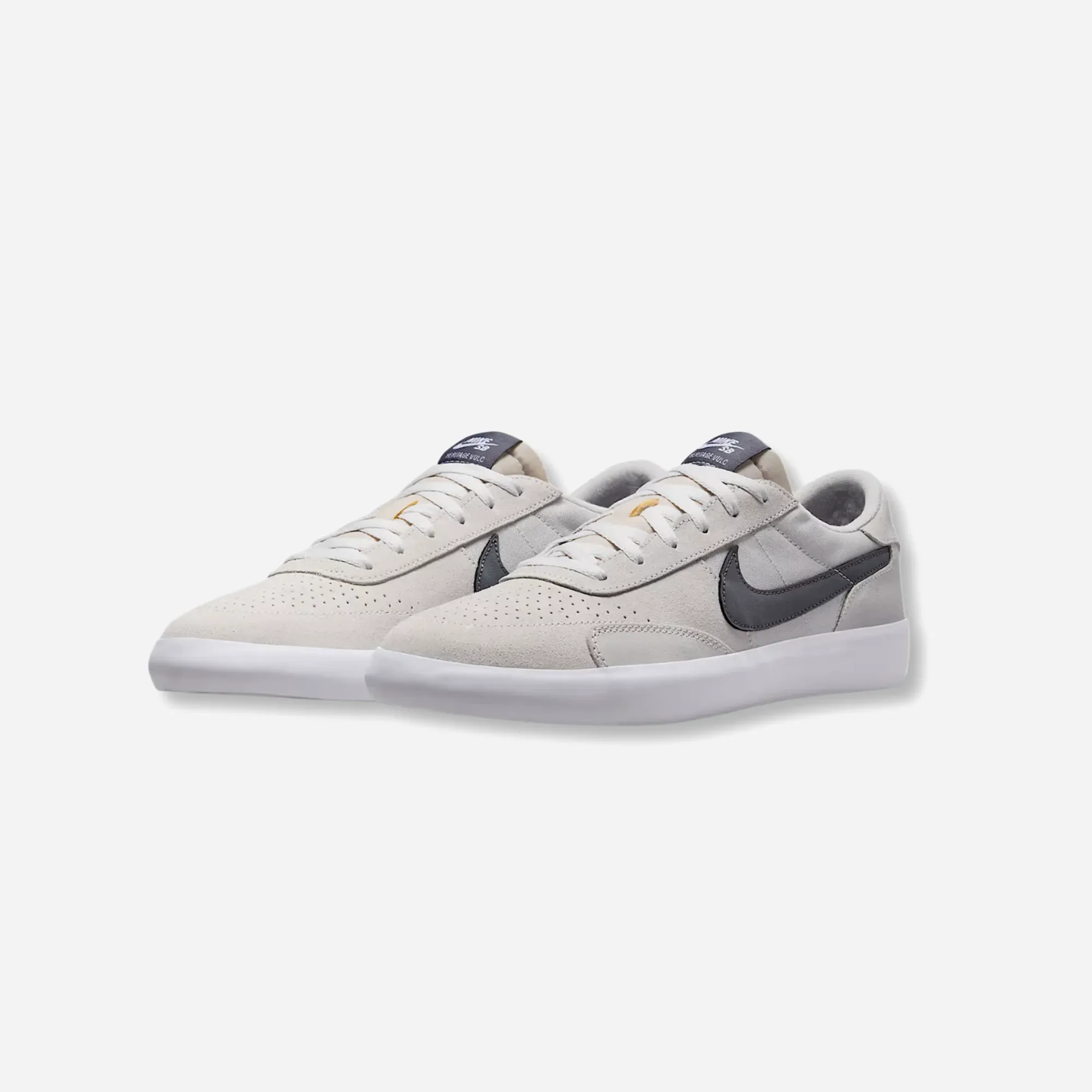 Nike SB Heritage Vulc Vast Grey Iron Grey Smooth Siding Adaptive Lace Tension