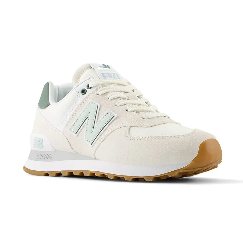 high - arch shoe support Women's 574 Sea Salt/New Spruce