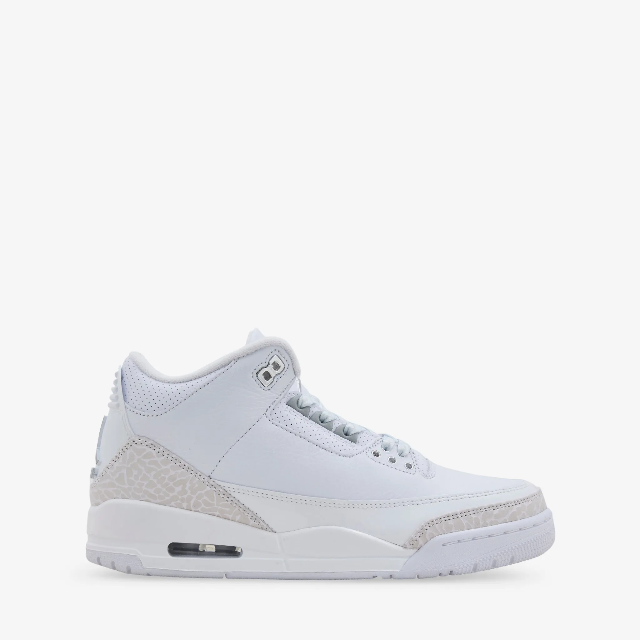Shine Hike Air Jordan 3 Retro 'Pure Money' White | Metallic Silver | White