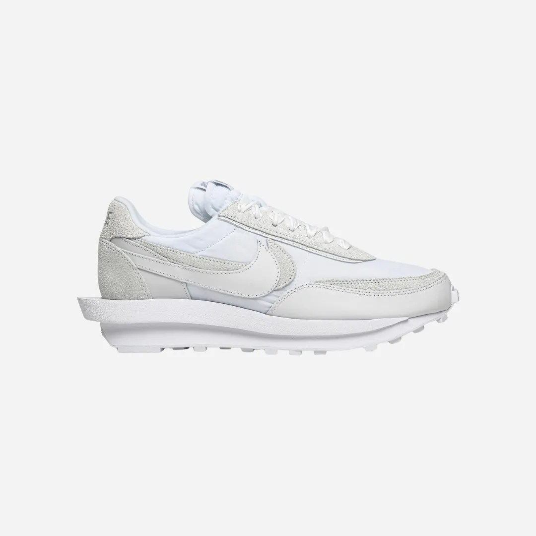 NIKE LD WAFFLE SACAI WHITE NYLON Fitted Design Adjustable Laces