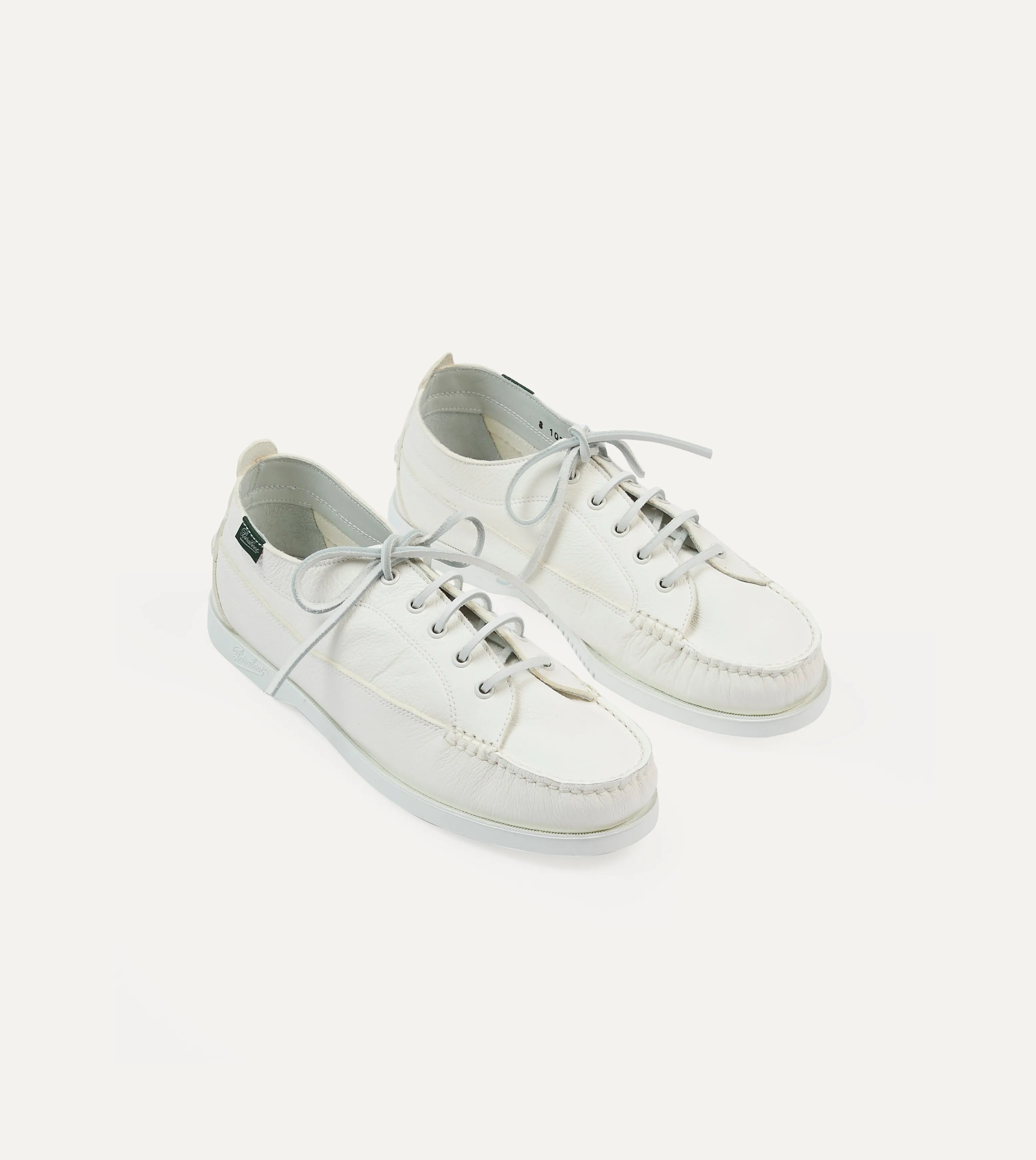 Paraboot Malibu Blanc Deer Leather Boat Shoe evening Pointed - toe