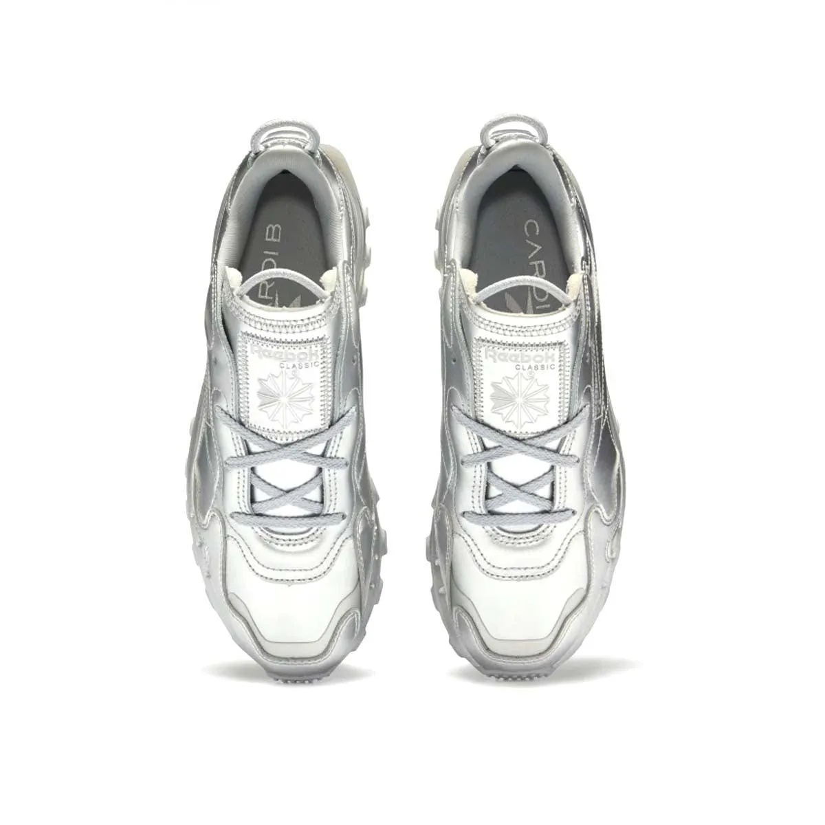   Cardi B Wmns Classic Leather 'Silver' Dive Gear Dual Tone