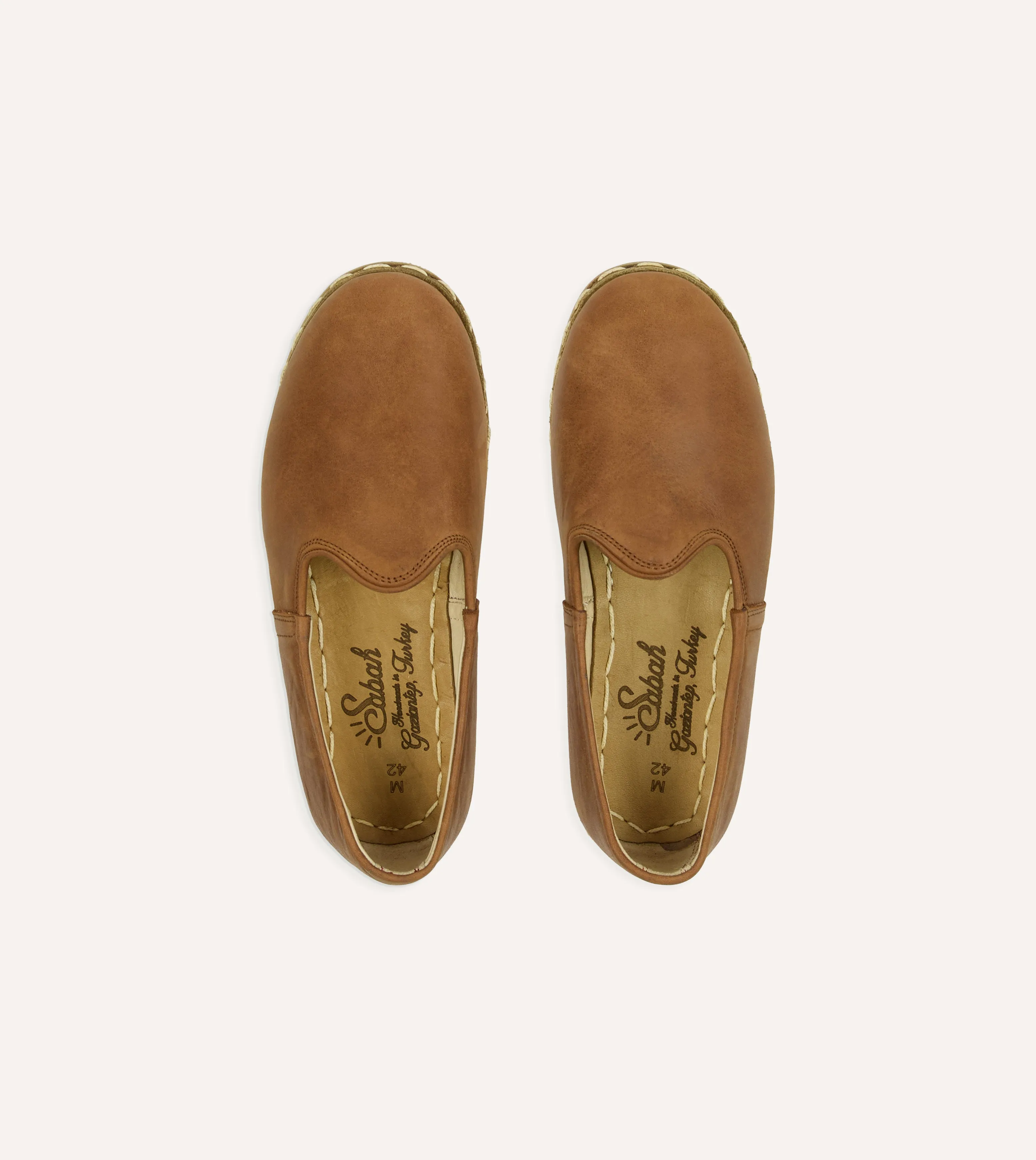 Sabah Fort Worth Brown Leather Shoes Orange