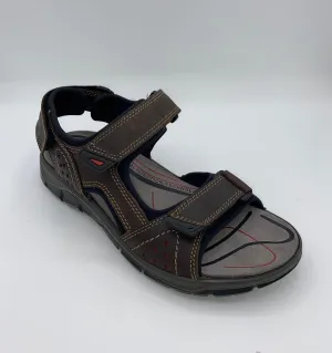 IMAC Italian Leather Velcro Sandals Dark Brown - 196264 3403/003 Comfortable For Walking