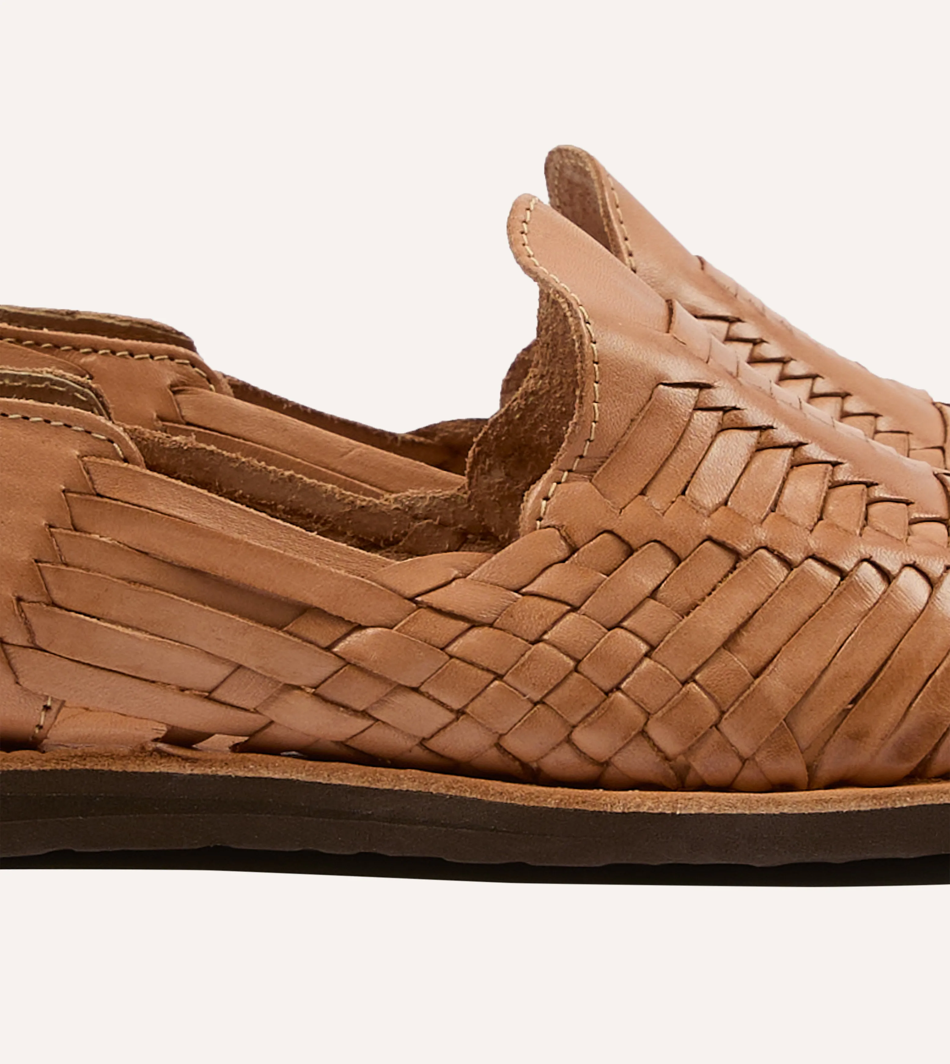Chamula Tan Cancun Woven Sandal thick - soled