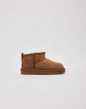 UGG Classic Ultra Mini Boots Toddler Comfortable Daily Footwear Open Sides