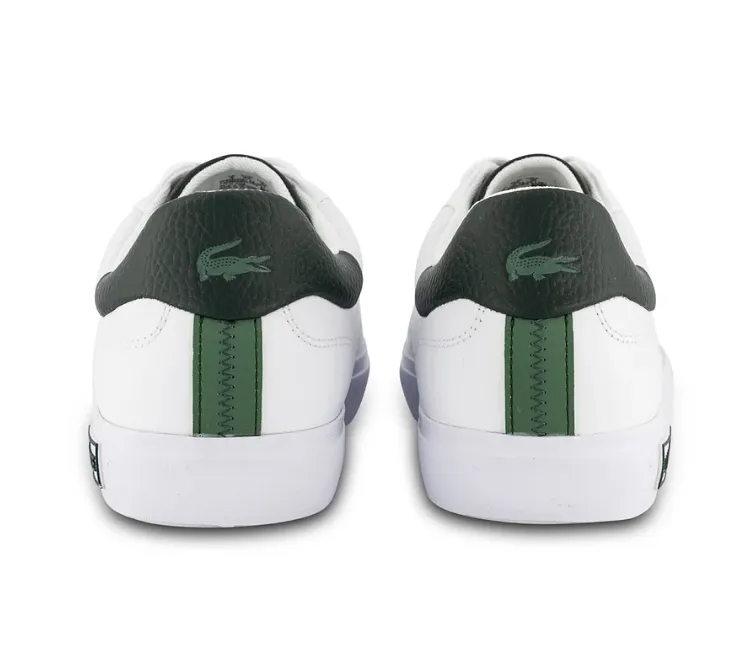 Men's Lacoste Powercourt 2.0 123 1 SMA (White/Dark Green) Outdoor Sport