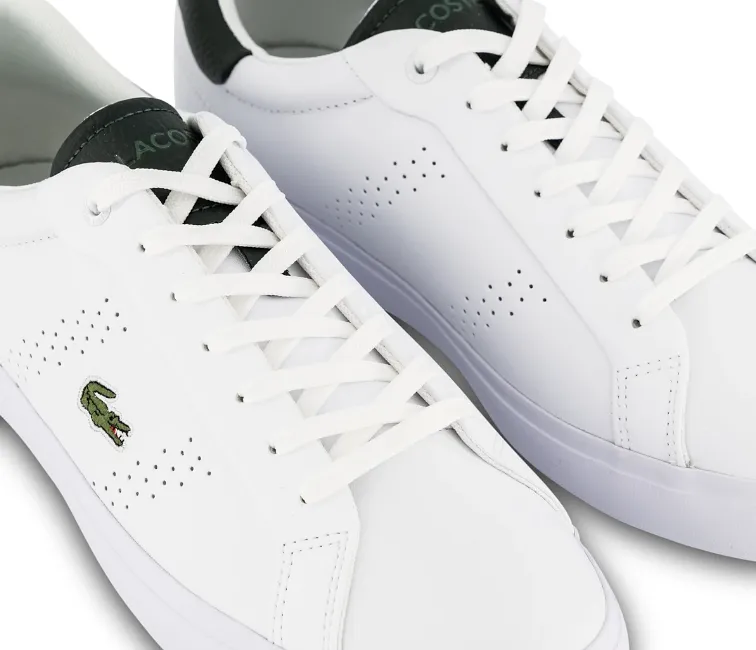 Men's Lacoste Powercourt 2.0 123 1 SMA (White/Dark Green) Light Arch Urban Gear