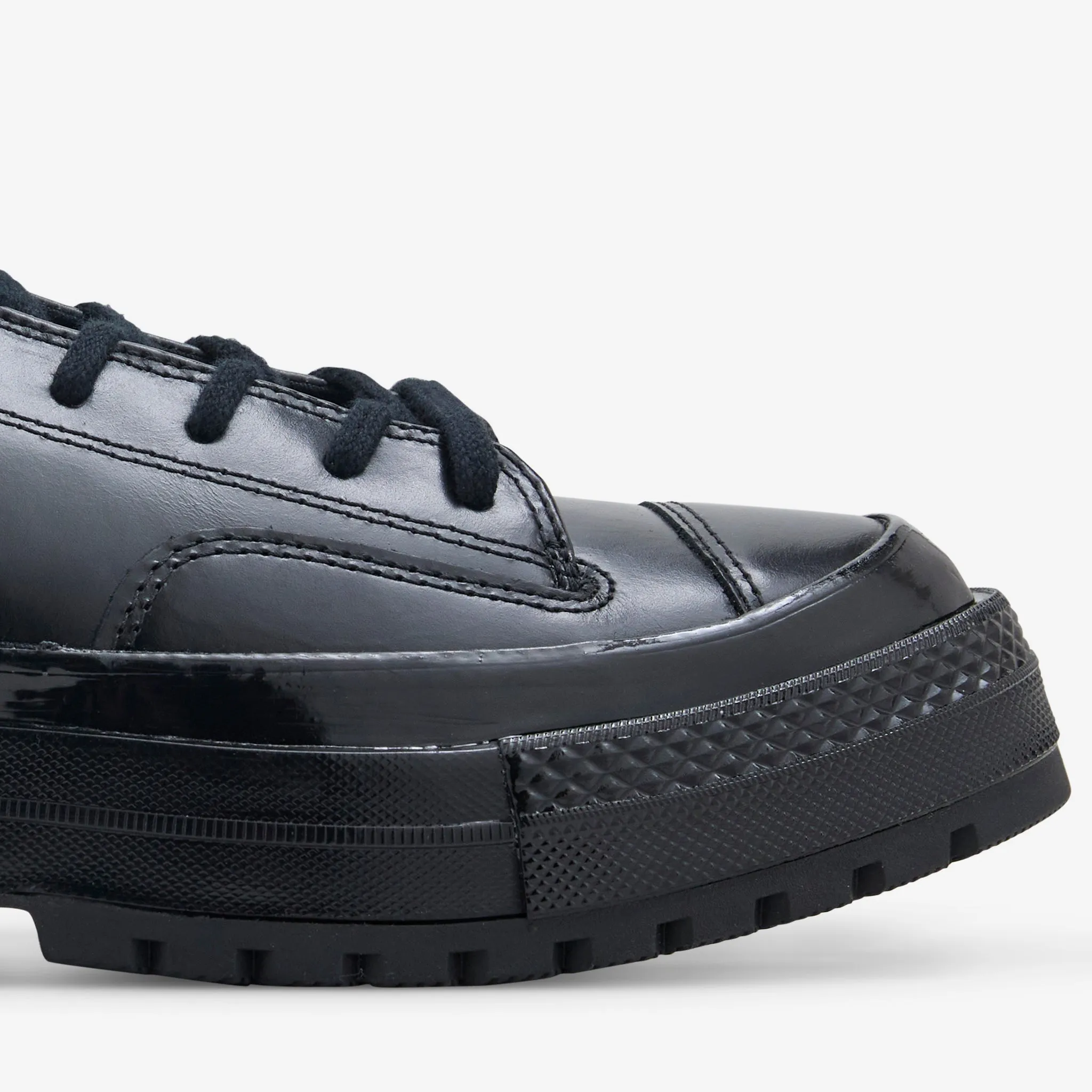 Chuck '70 Formal Leather Low Black Stacked Heel