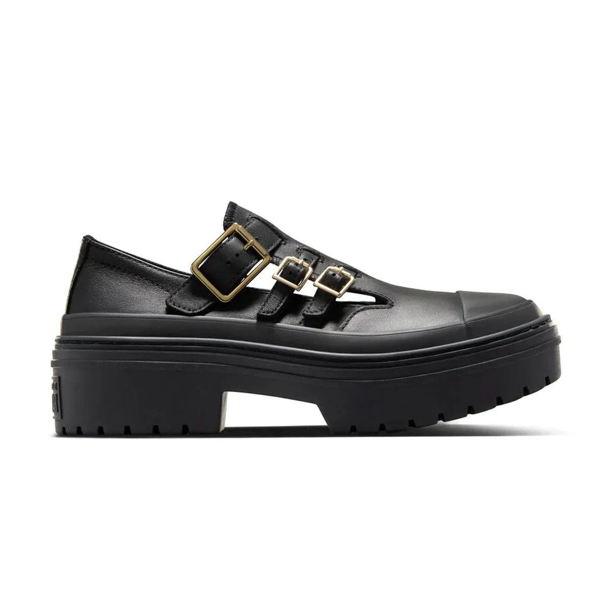 Chuck Taylor All Star Lugged Heel Mary Jane Platform 'Black Gold' Color Mix