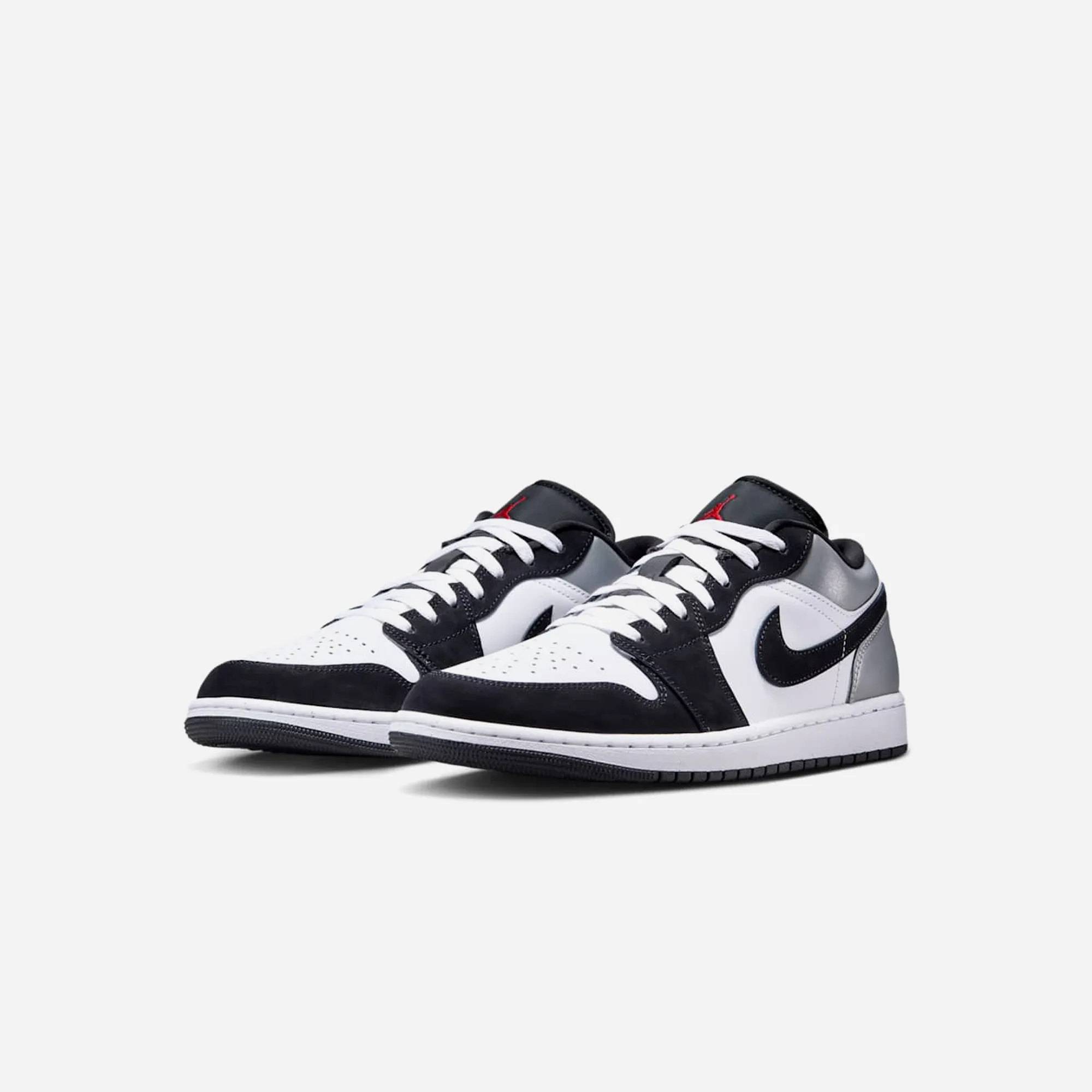 Nike Air Jordan 1 Low White Fire Red Black Matte Silver Slip Resistant Design Air Flow