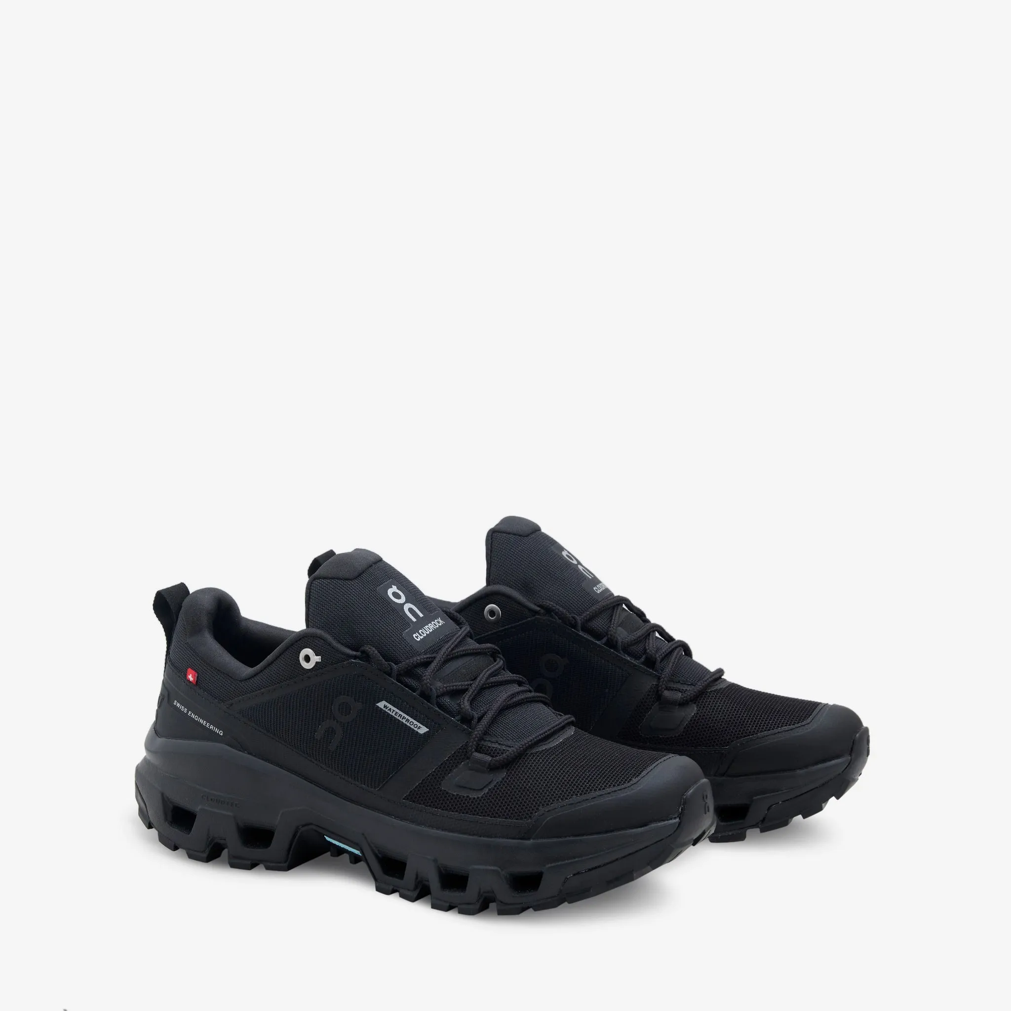 Cloudrock Low Waterproof Black | Black Flat Sole Stone Hike