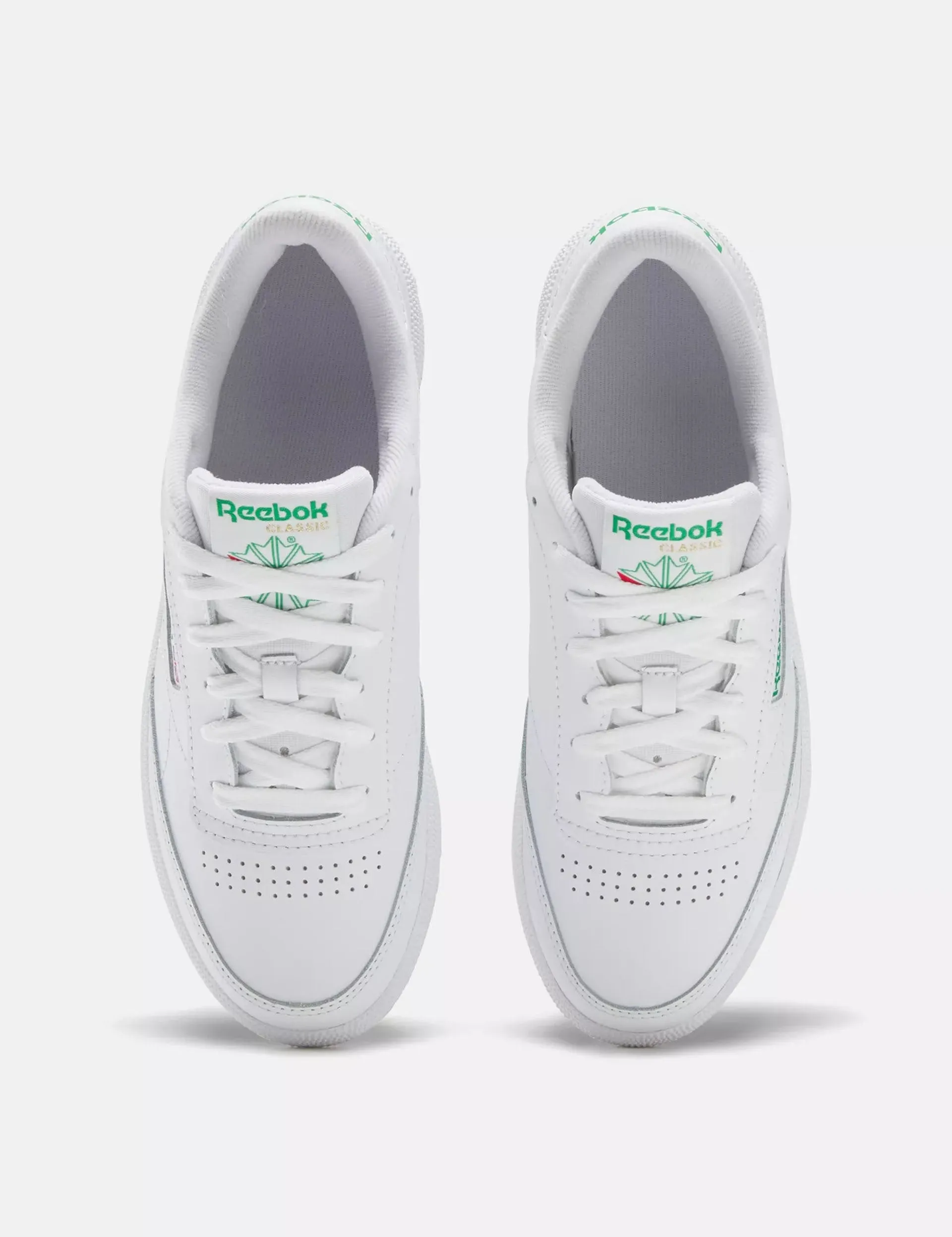 toe - spring running shoes Club C 85 Shoes - Cloud White/Glen Green