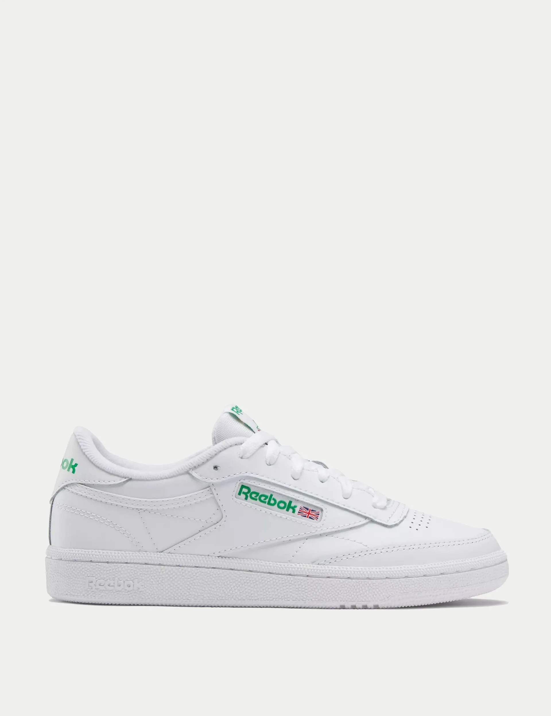 endurance training shoes Moisture   Wicking Fabric Club C 85 Shoes - Cloud White/Glen Green