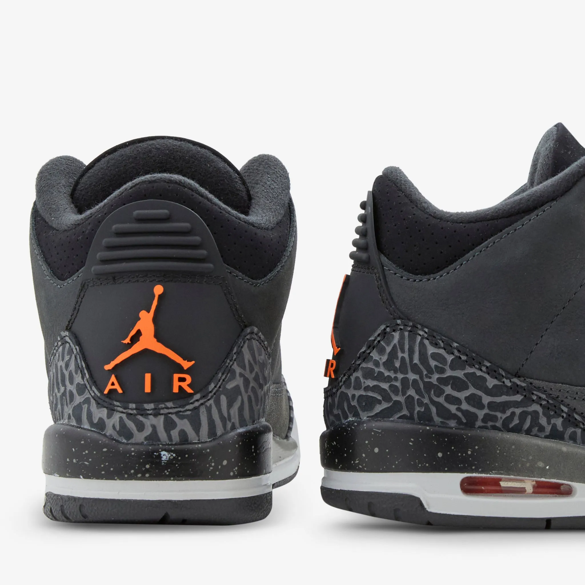 Foam Comfort Grade School Air Jordan 3 Retro Night Stadium | Total Orange | Black