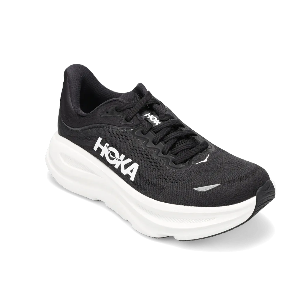 balance training running shoes rubber - sole shoes Women's Bondi 9 (WIDE) Black/White